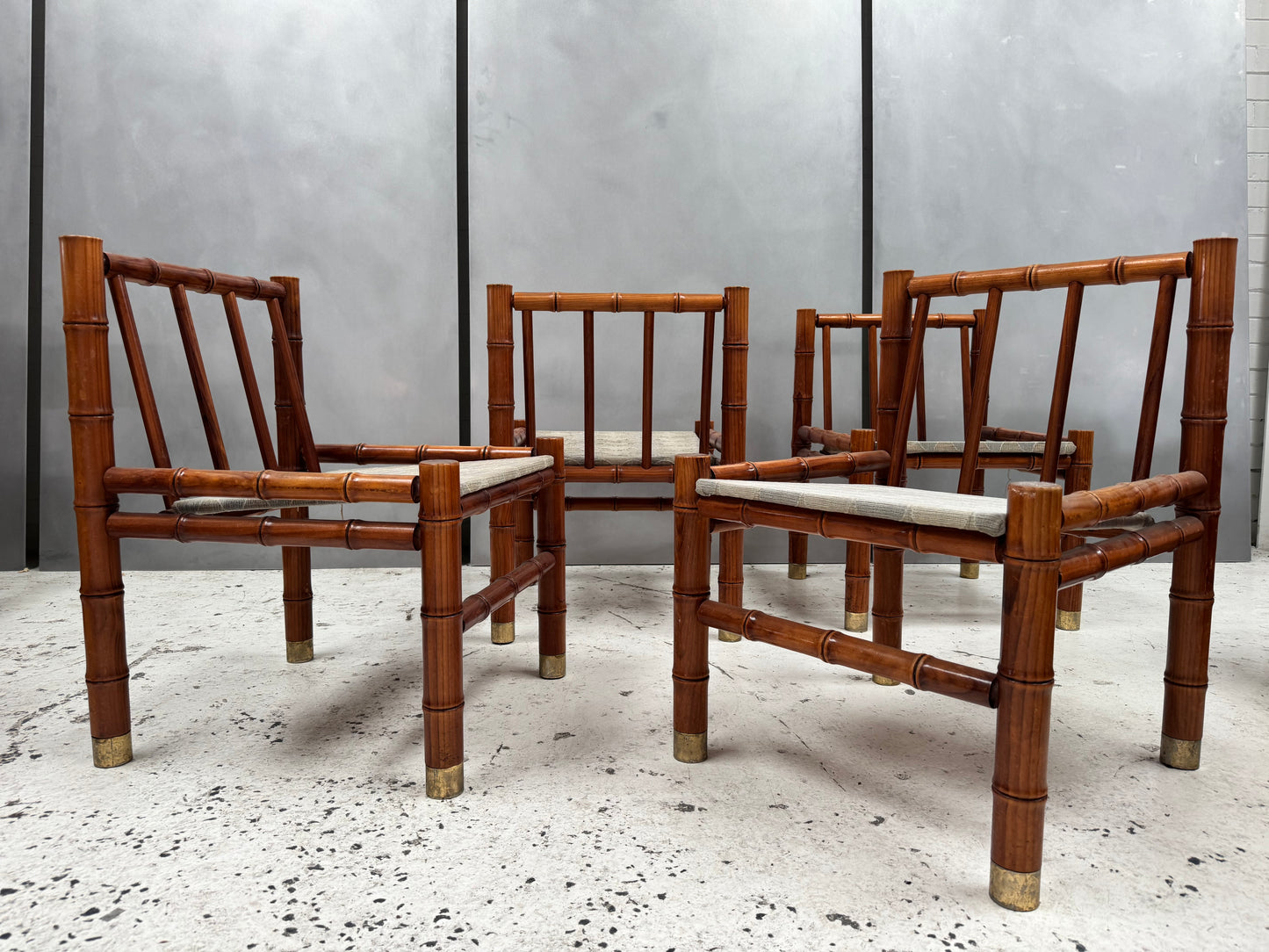 Vintage Bamboo Chairs - Set of 4