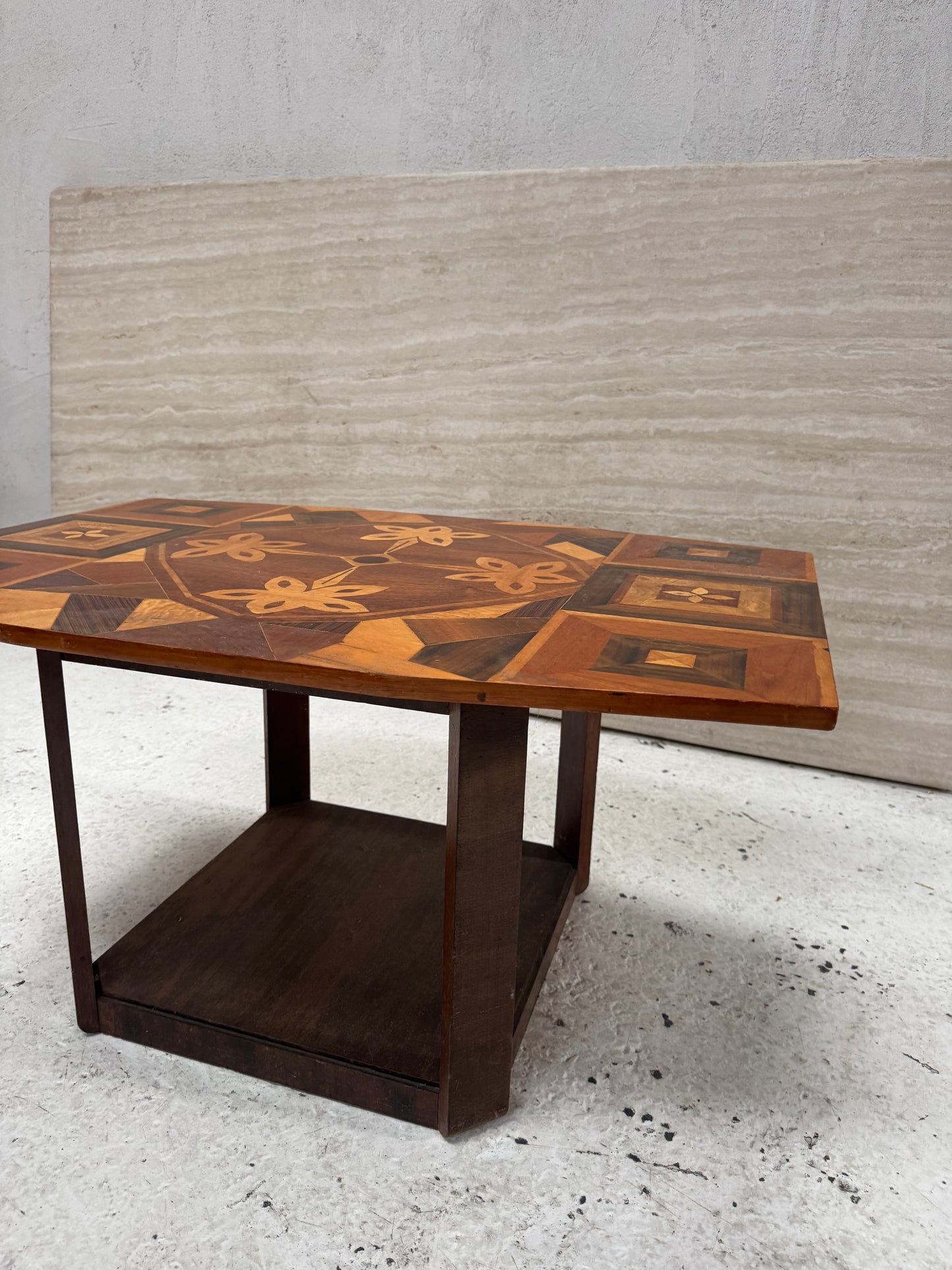 Parquetry / Marquetry Wooden Coffee Table