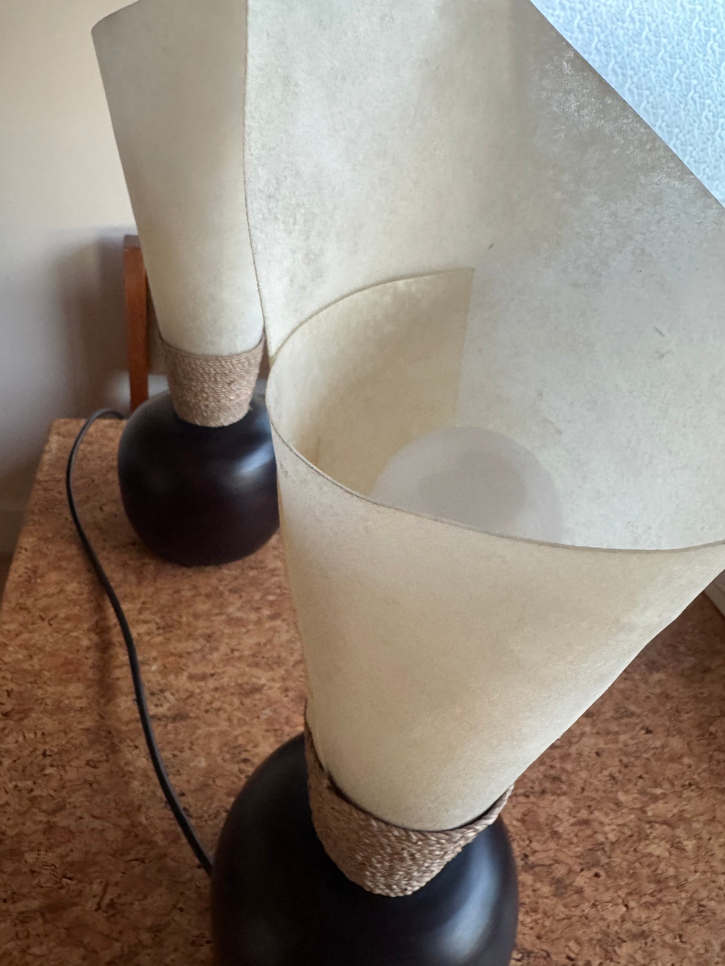 Waxed Swirl Vintage Lamp