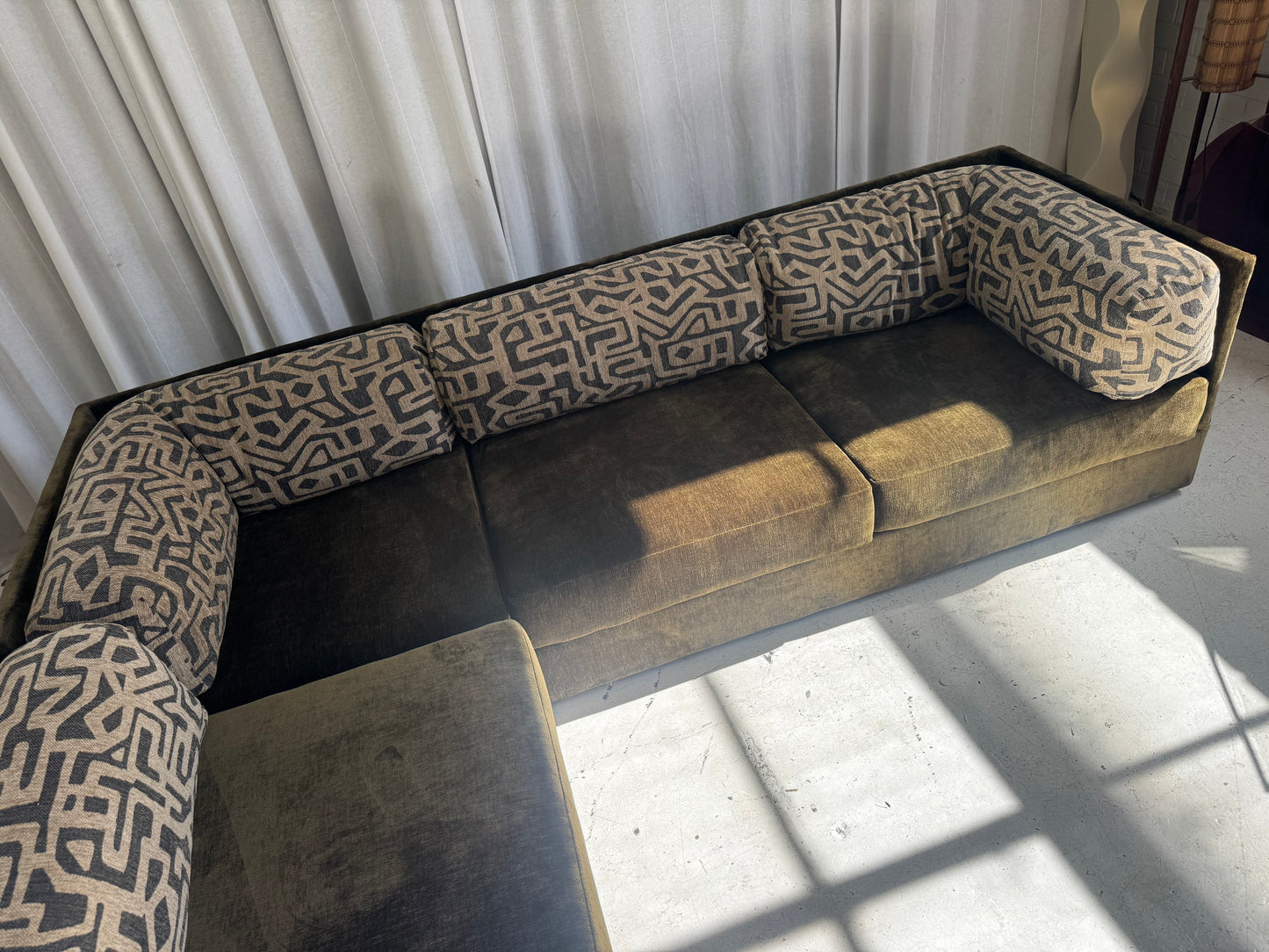 Restored Fler Modular Sofa Set - Bark Velvet