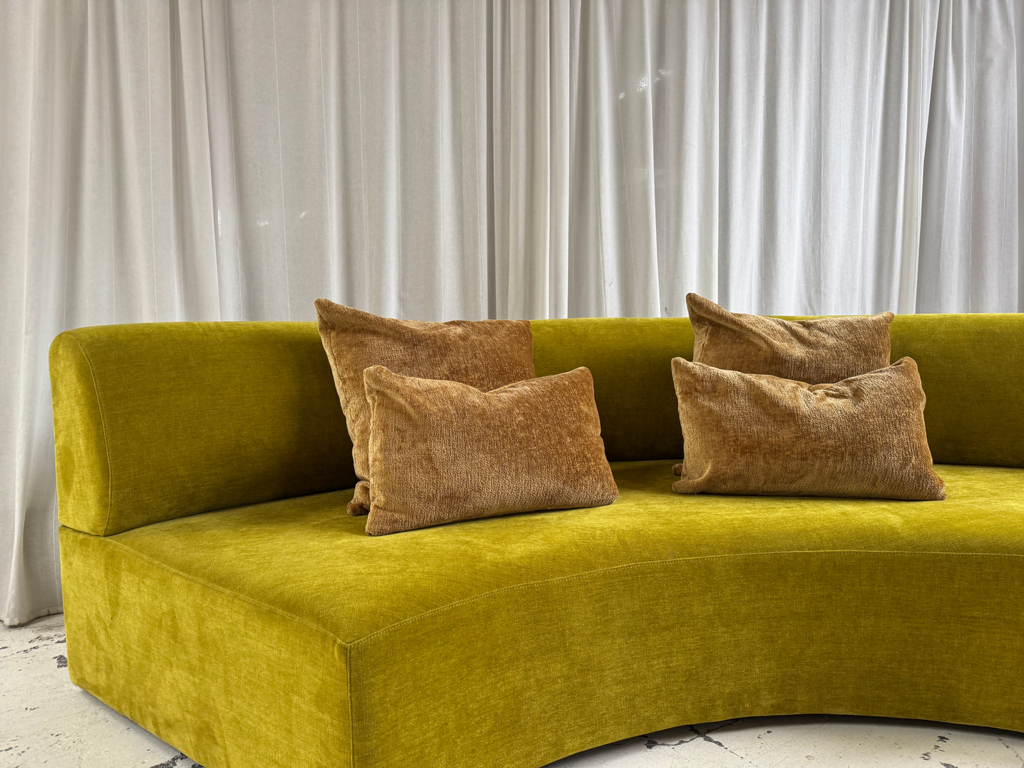 Bespoke Curved Sofa - Chatruese Velvet