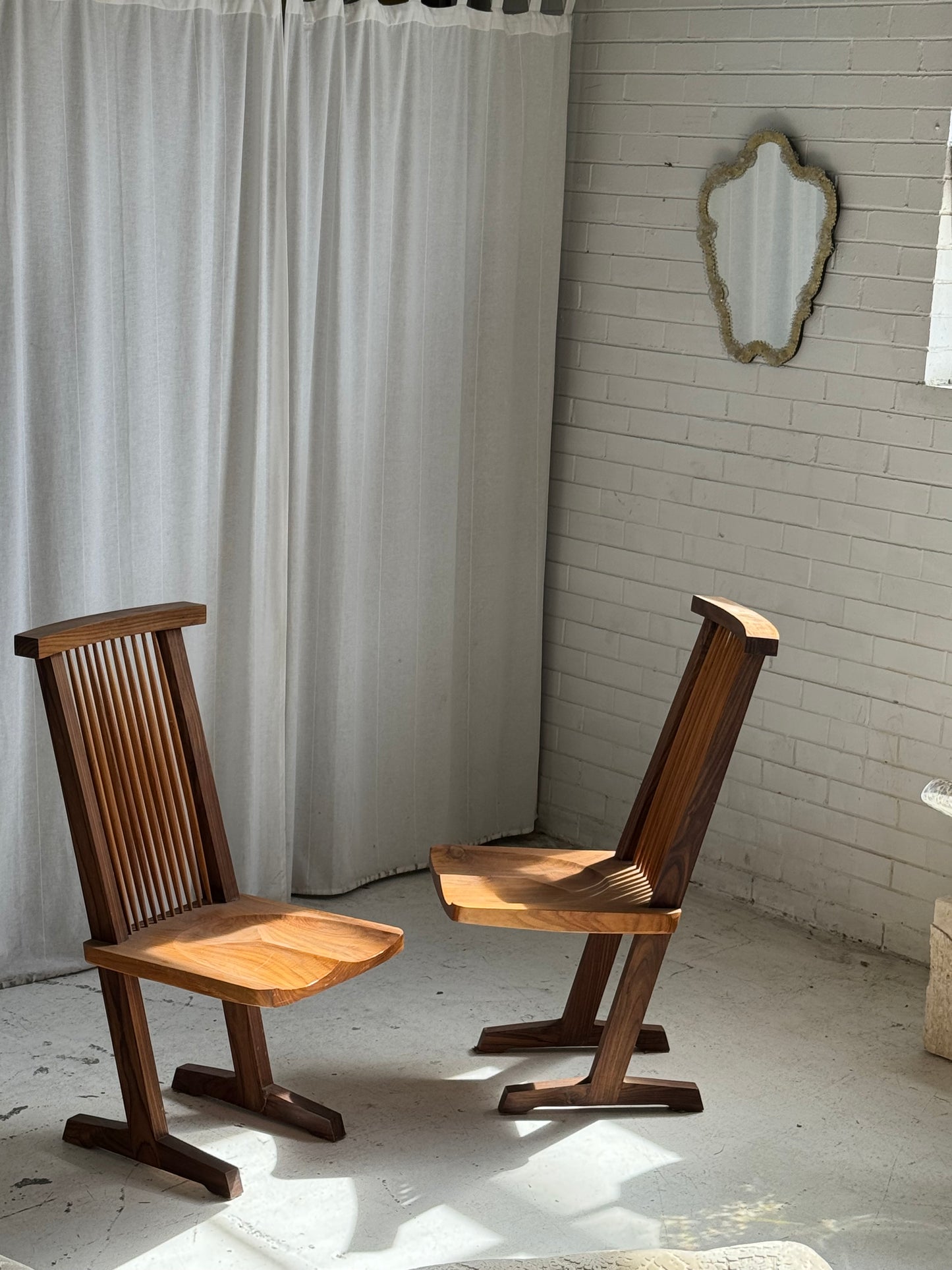 Handmade Wooden ‘Conoid’ Chairs