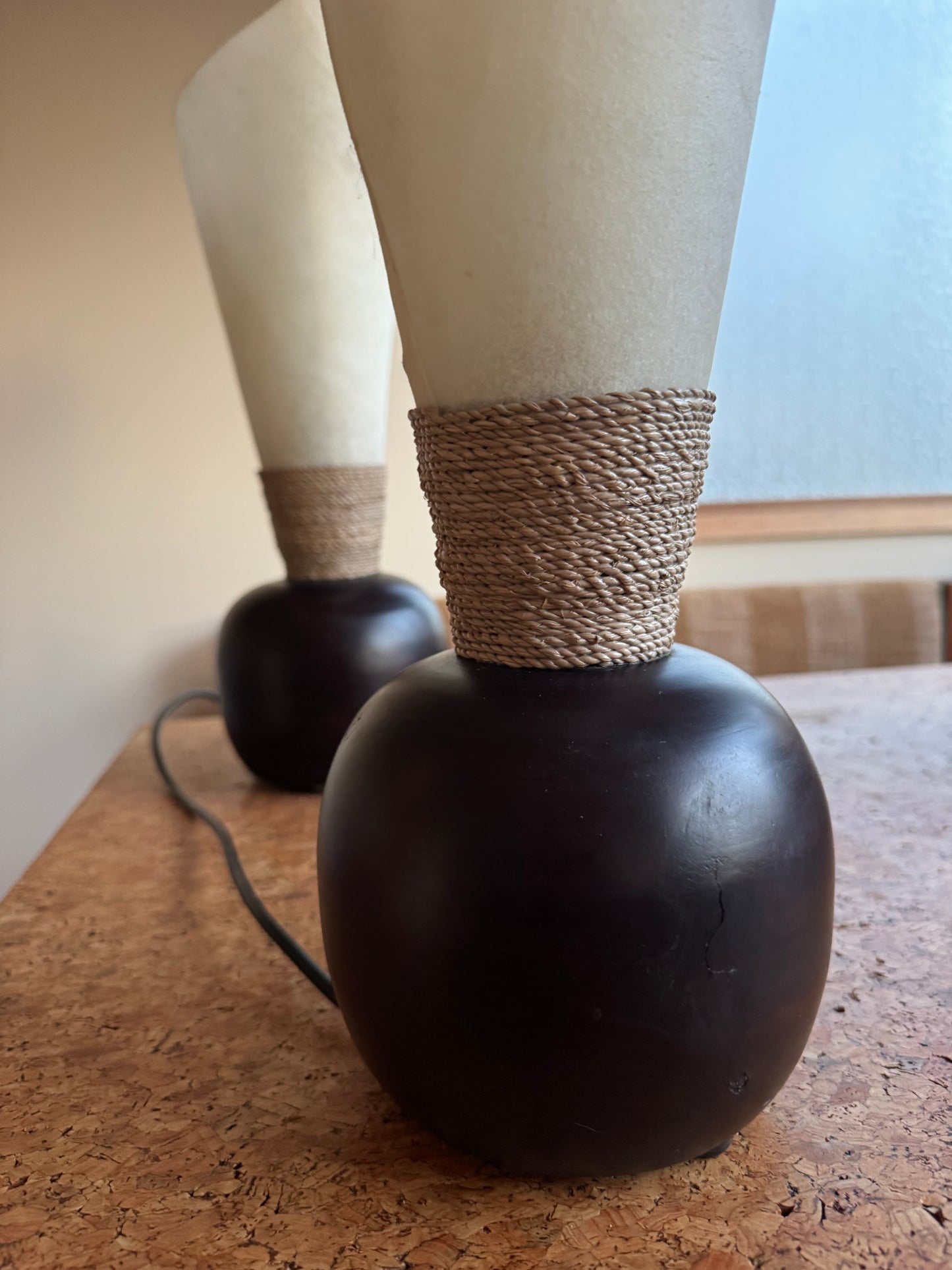 Waxed Swirl Vintage Lamp