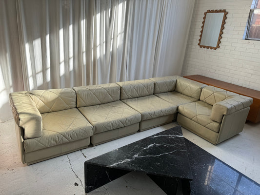 Vintage Leather Modular Sofa