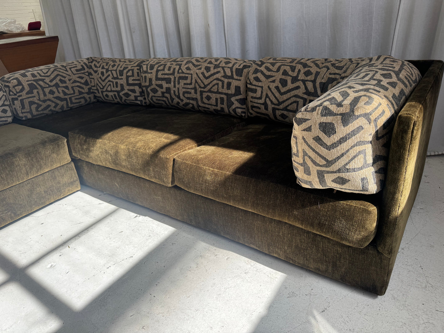 Restored Fler Modular Sofa Set - Bark Velvet