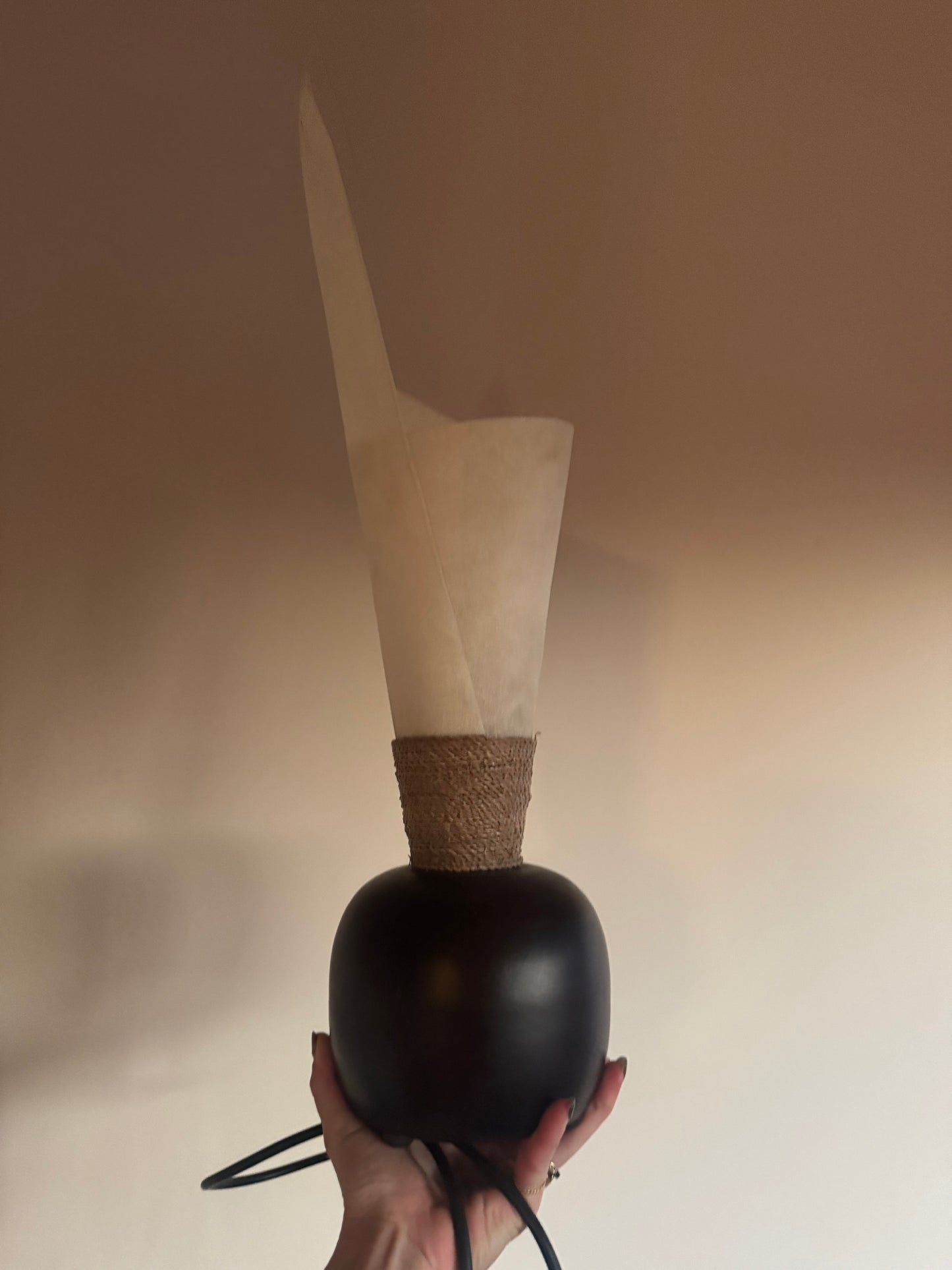 Waxed Swirl Vintage Lamp