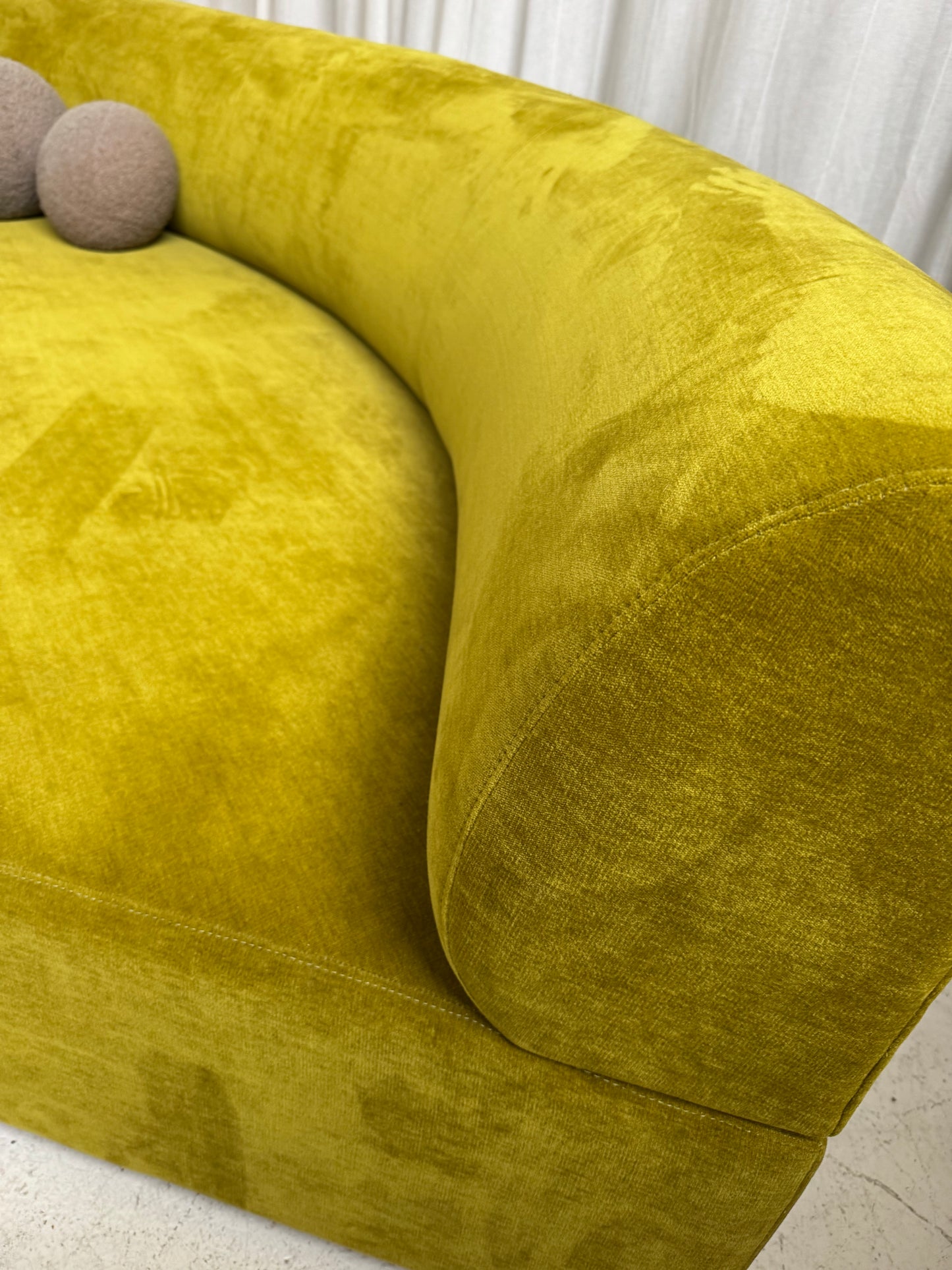Bespoke Curved Sofa - Chatruese Velvet
