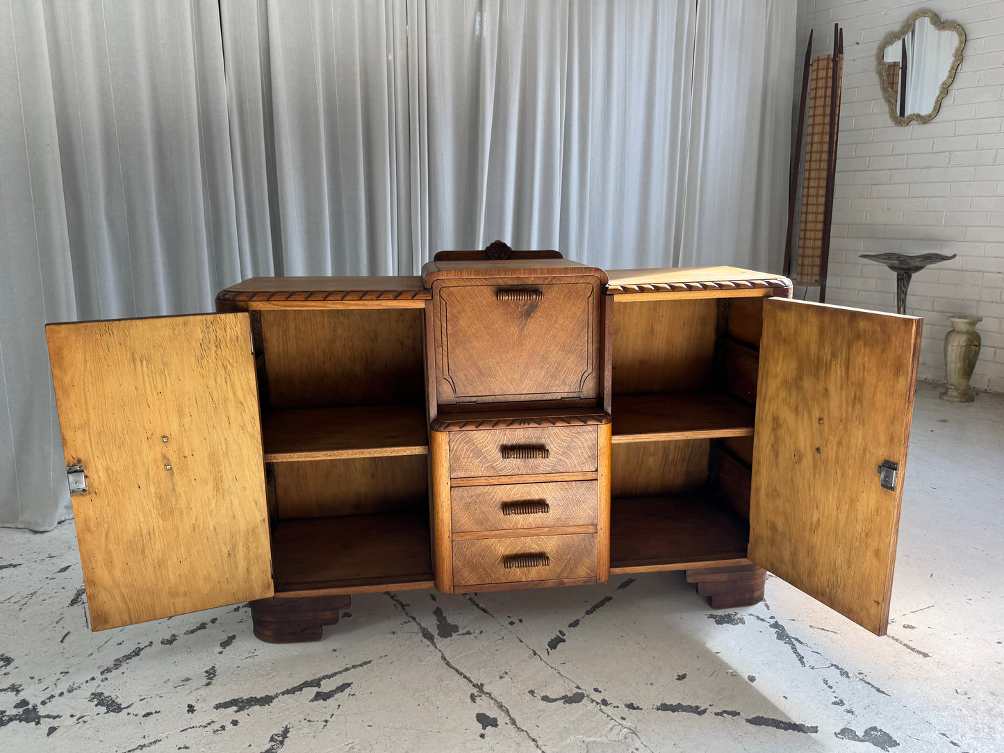 Restored Art Nouveau Antique Cabinet