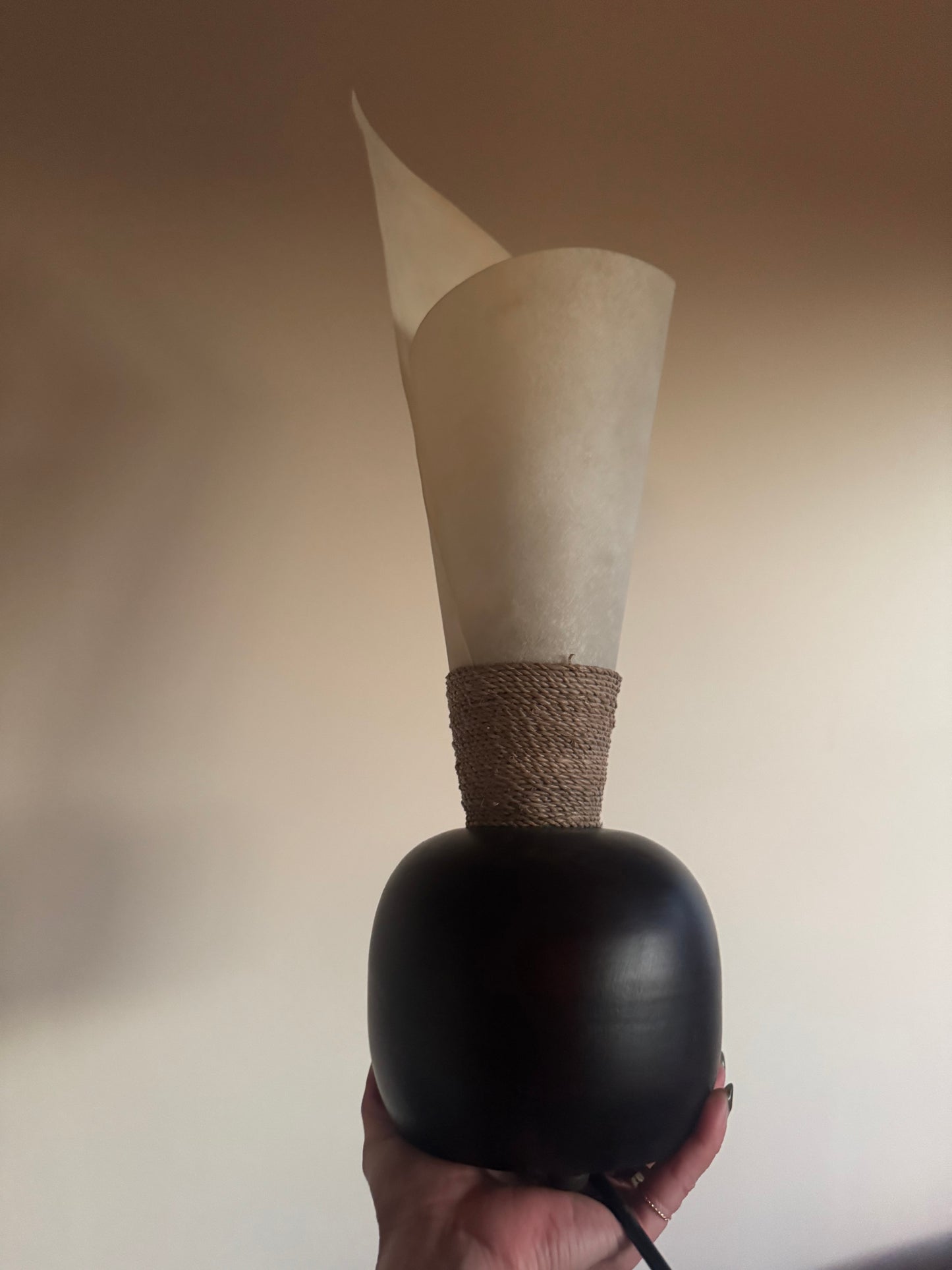 Waxed Swirl Vintage Lamp