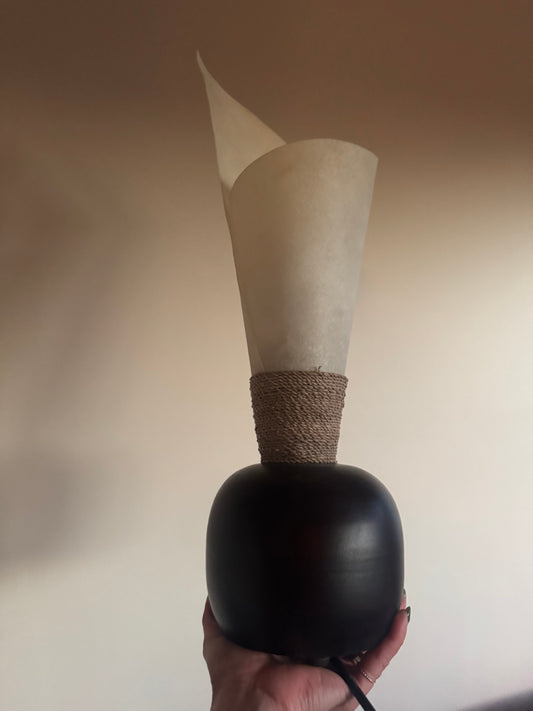 Waxed Swirl Vintage Lamp