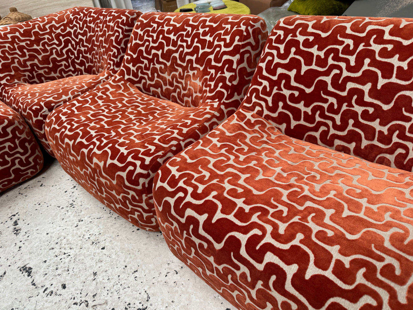 Large Featherston Numero Vintage Modular Sofa Set - Custom Reupholstered