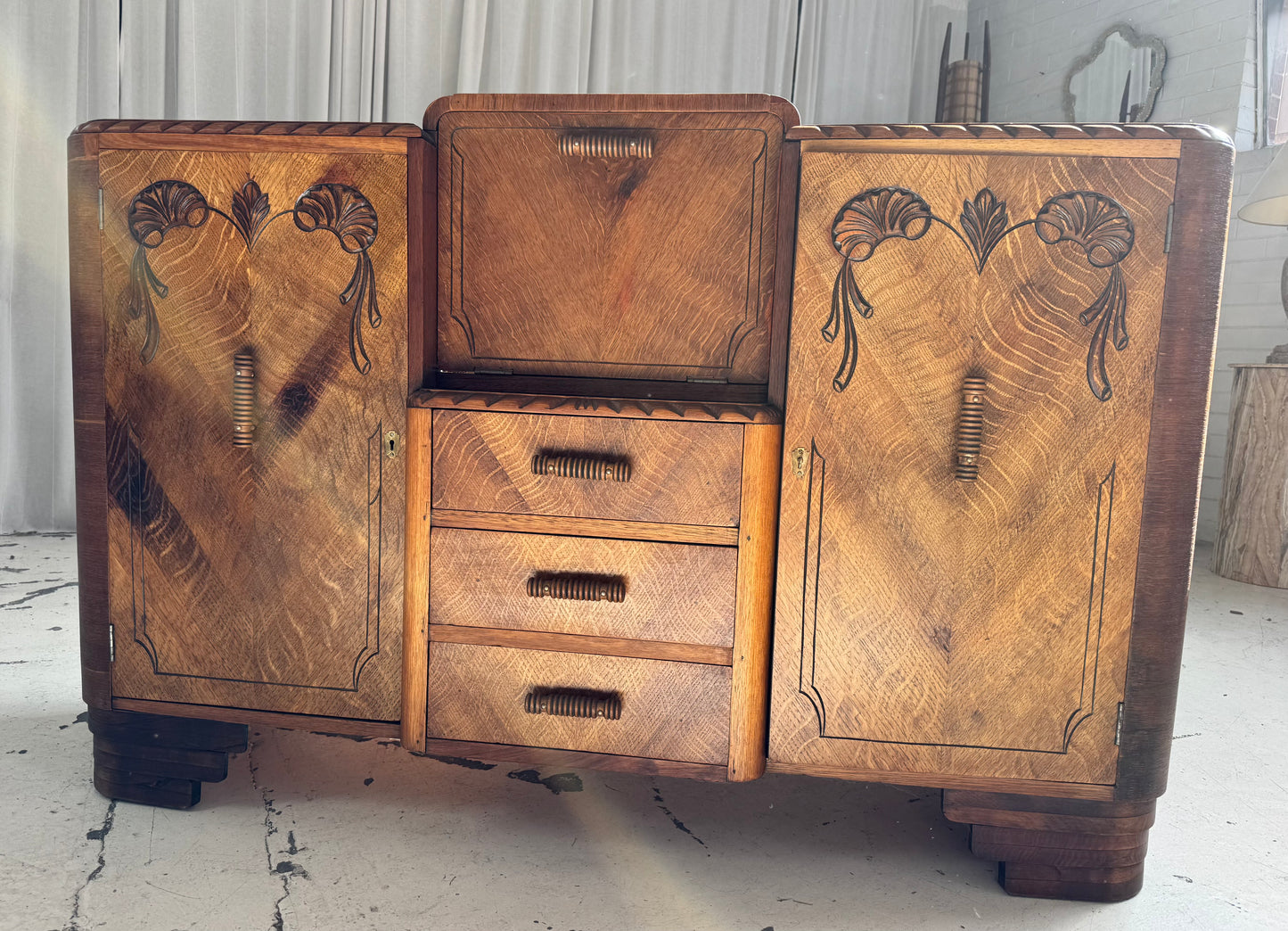 Restored Art Nouveau Antique Cabinet