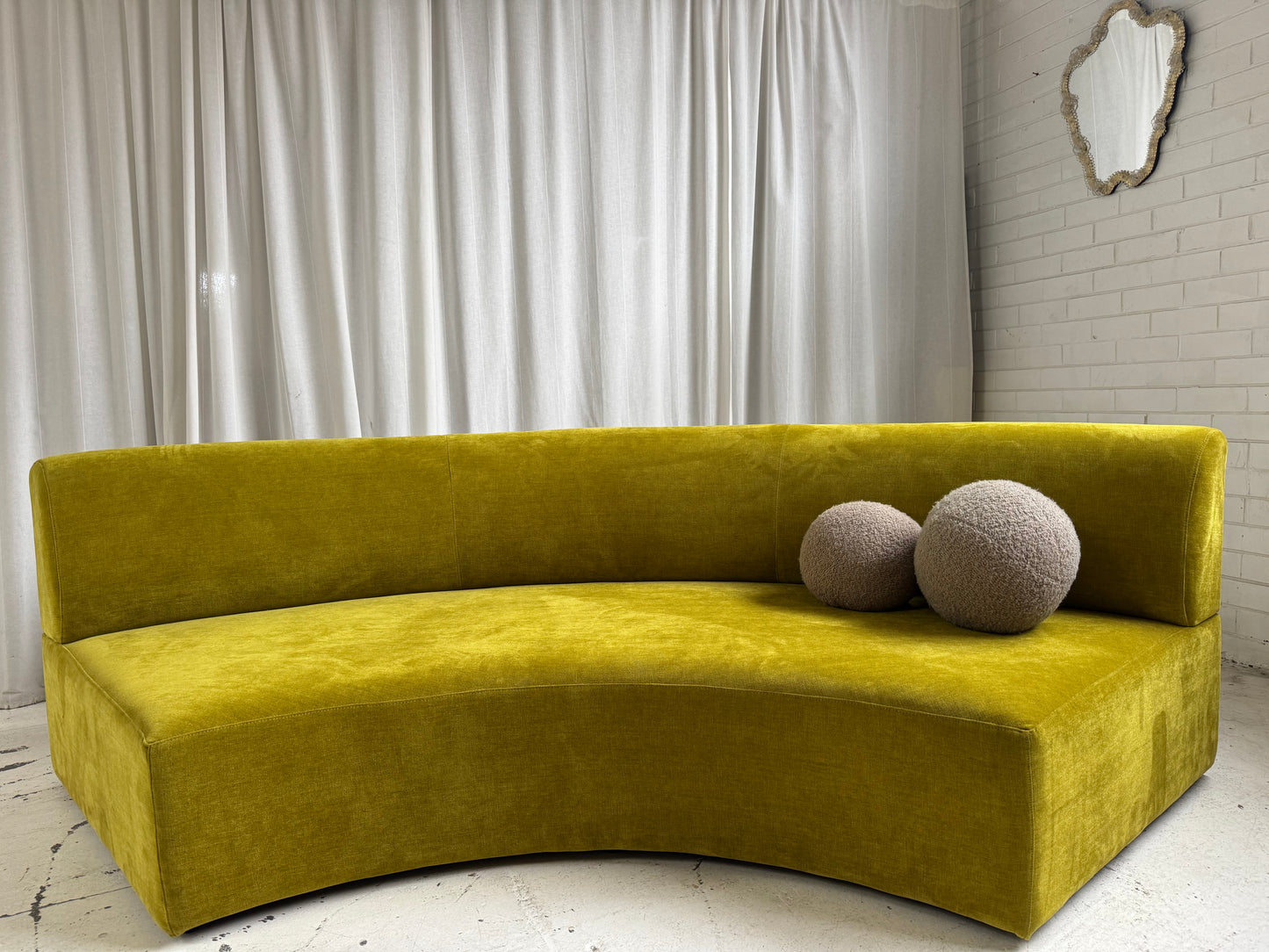 Bespoke Curved Sofa - Chatruese Velvet