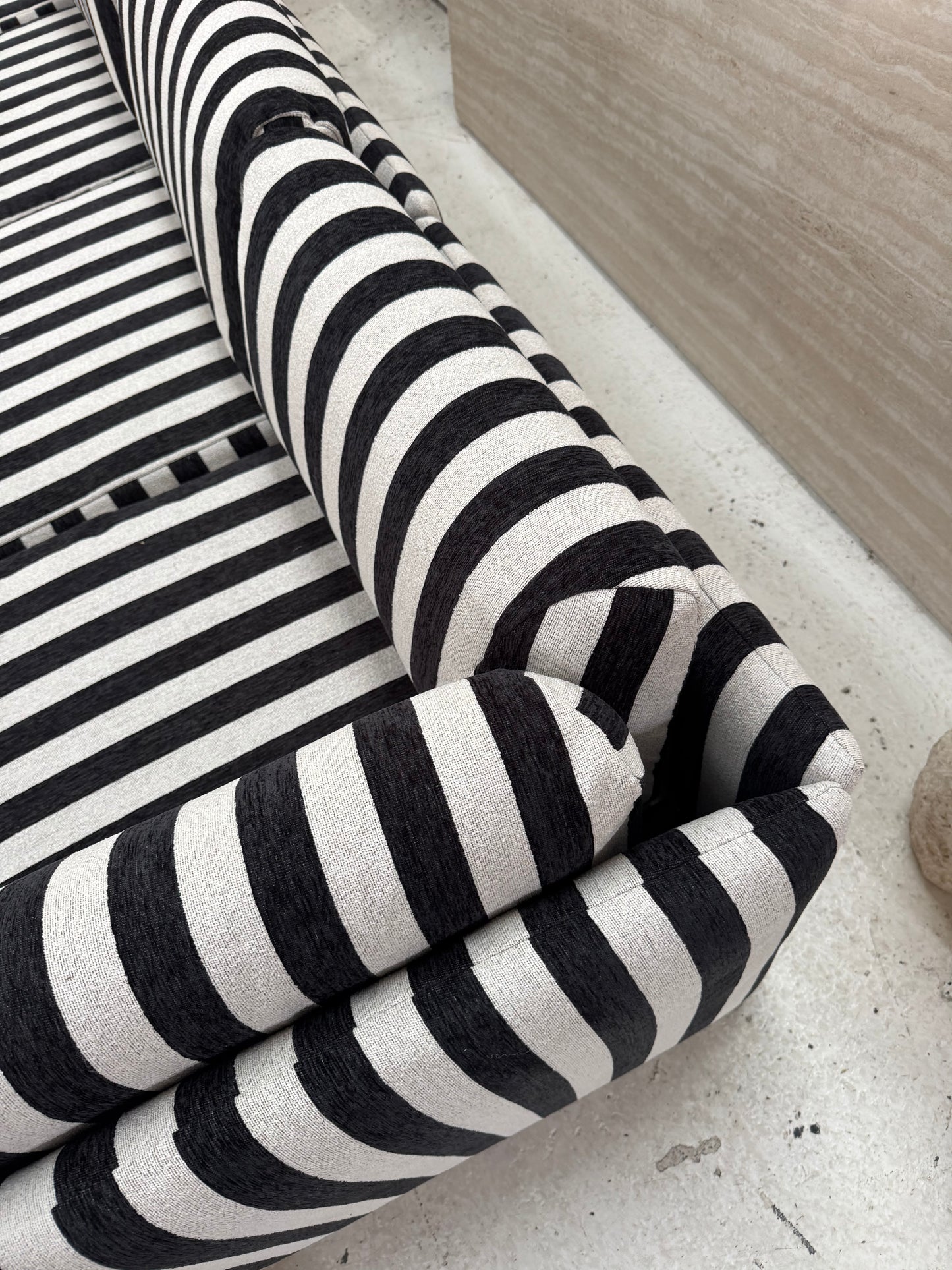 Vintage Jumbo Stripe Modular Sofa - Freshly Reupholstered
