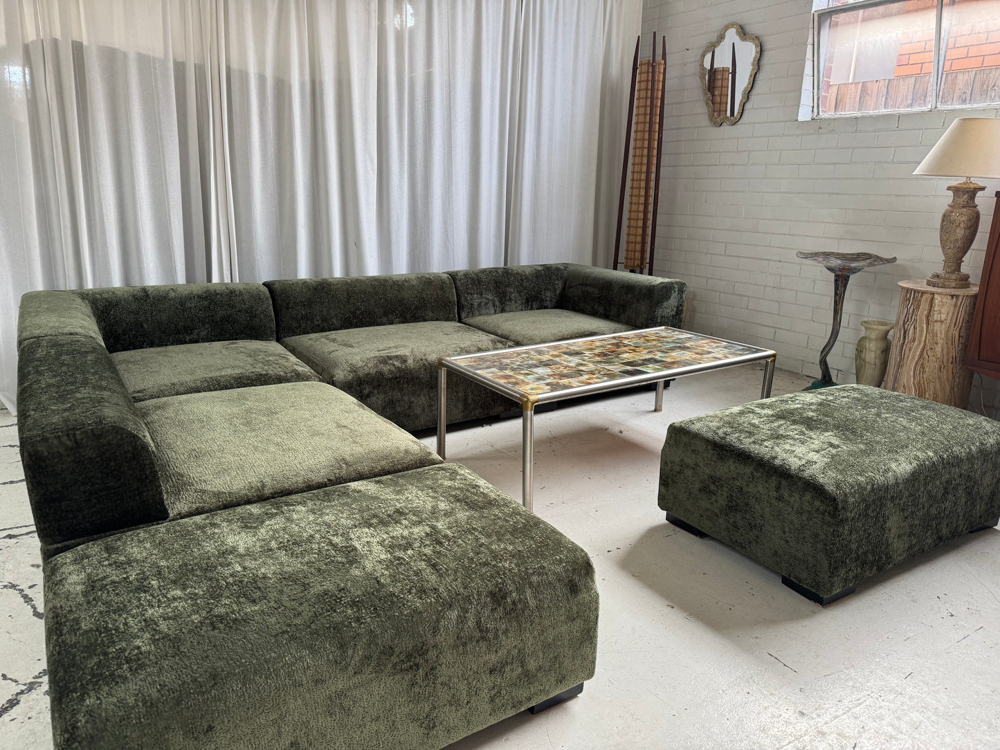 Bespoke Forest Green Modular Sofa