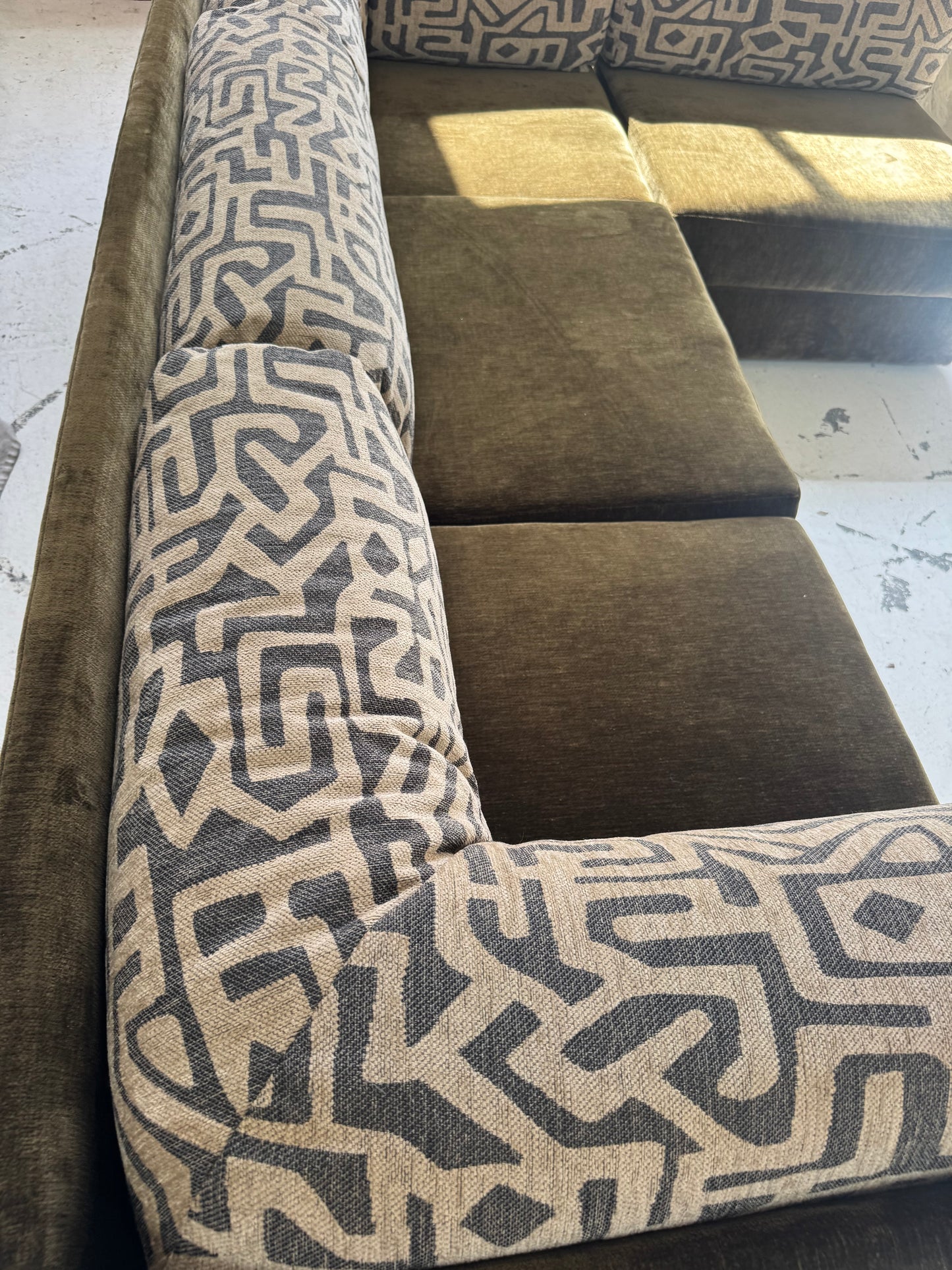 Restored Fler Modular Sofa Set - Bark Velvet