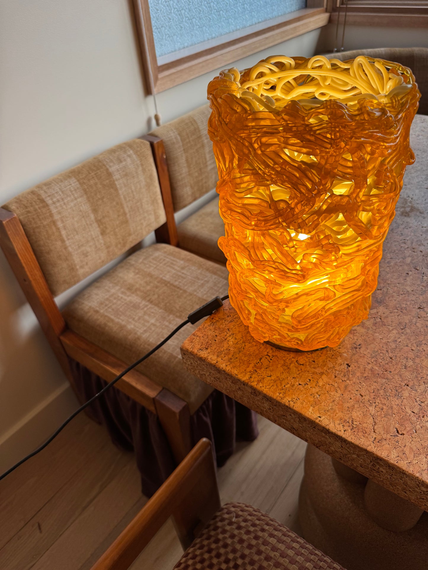 Vintage Lucite Spaghetti Lamp