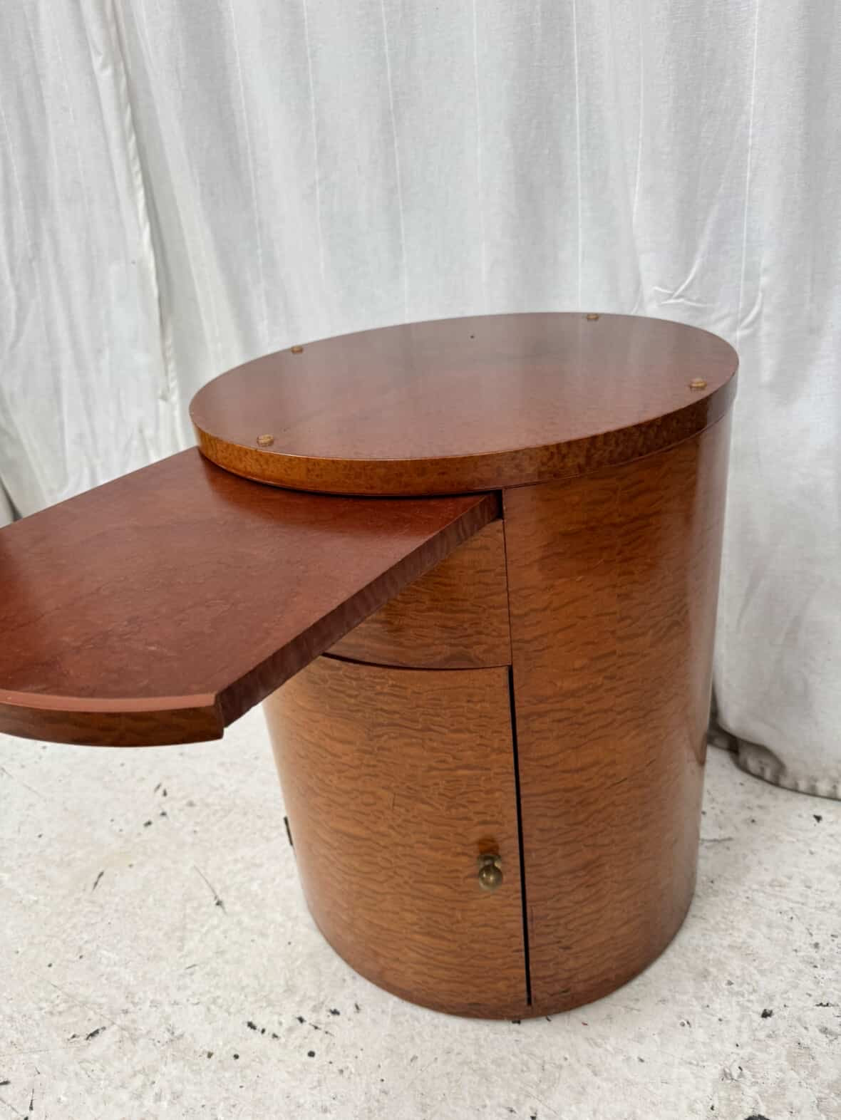 Vintage Birch Side Tables - Pair