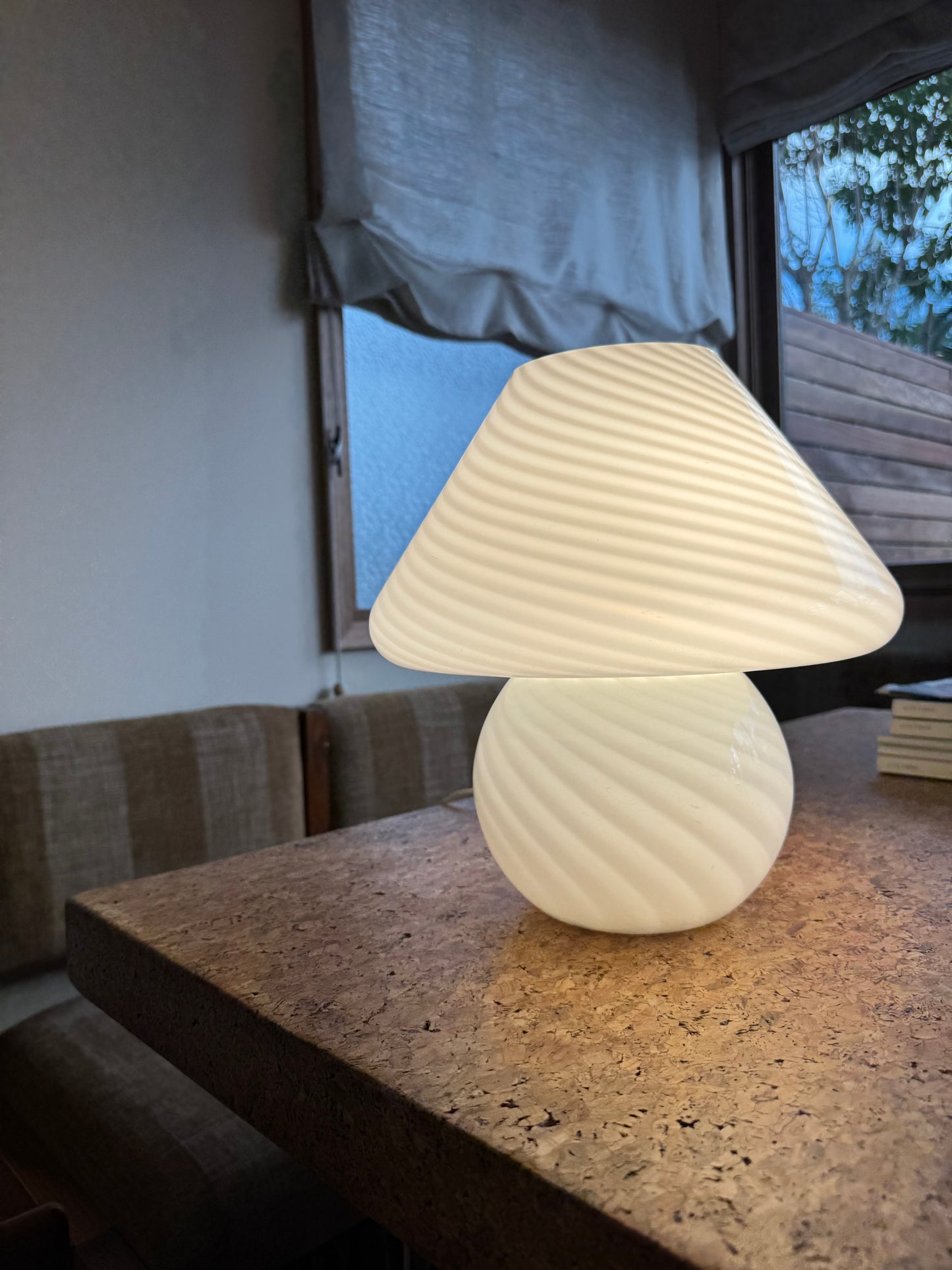 Large Vintage Murano Mushroom Lamp