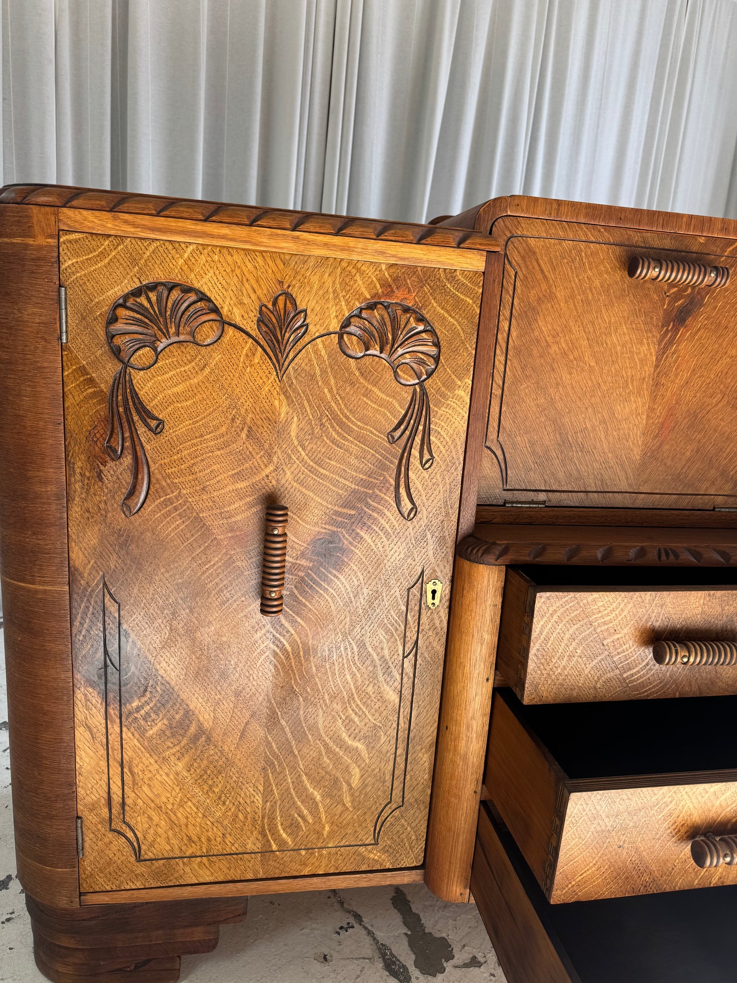Restored Art Nouveau Antique Cabinet