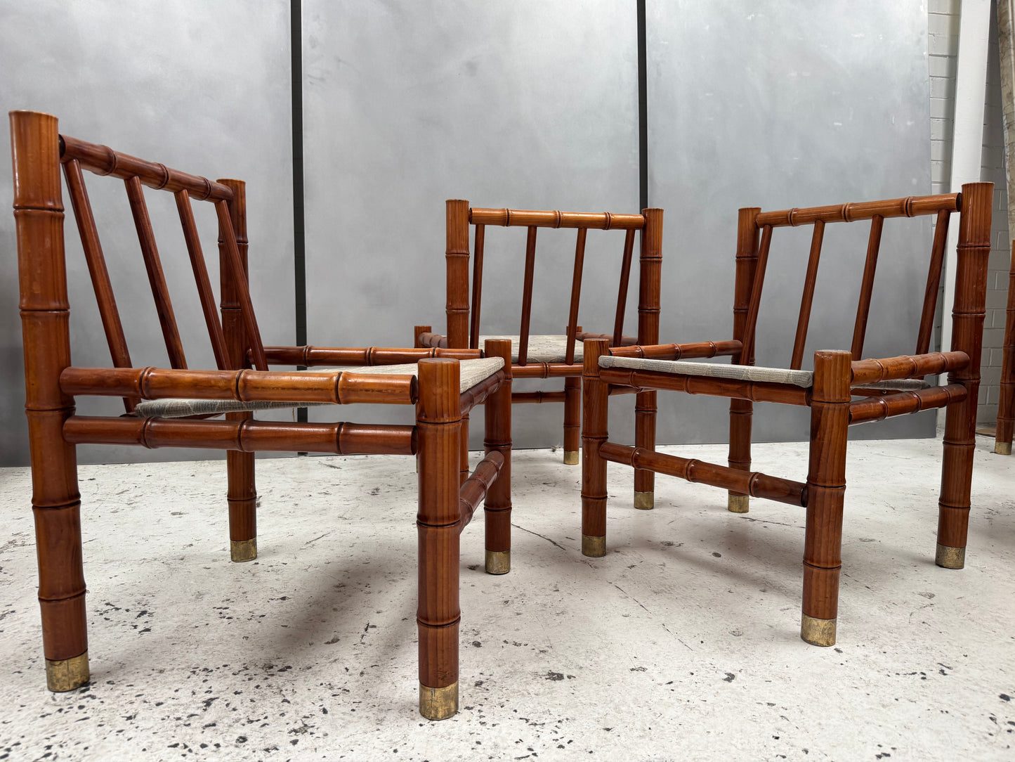 Vintage Bamboo Chairs - Set of 4