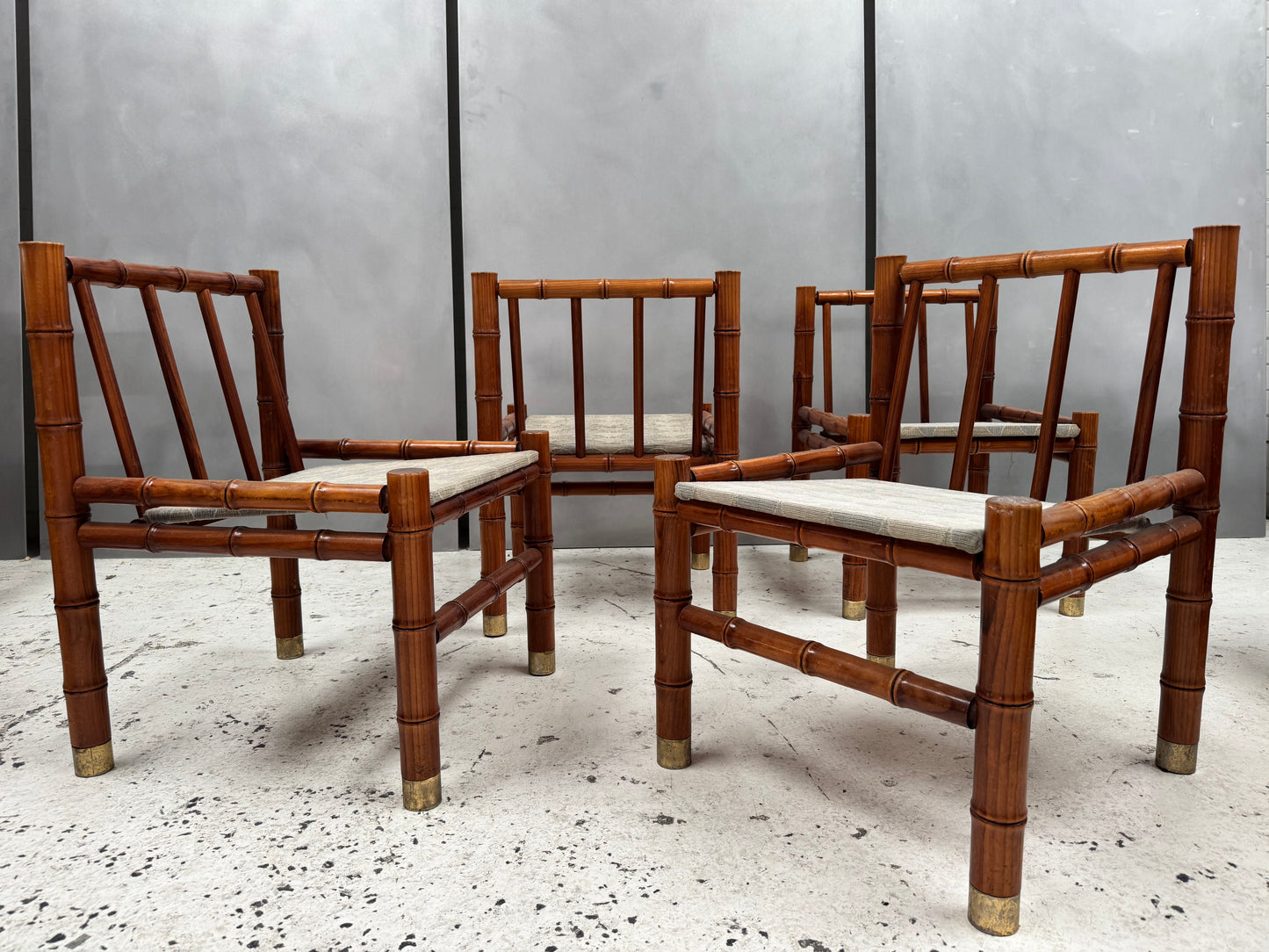 Vintage Bamboo Chairs - Set of 4