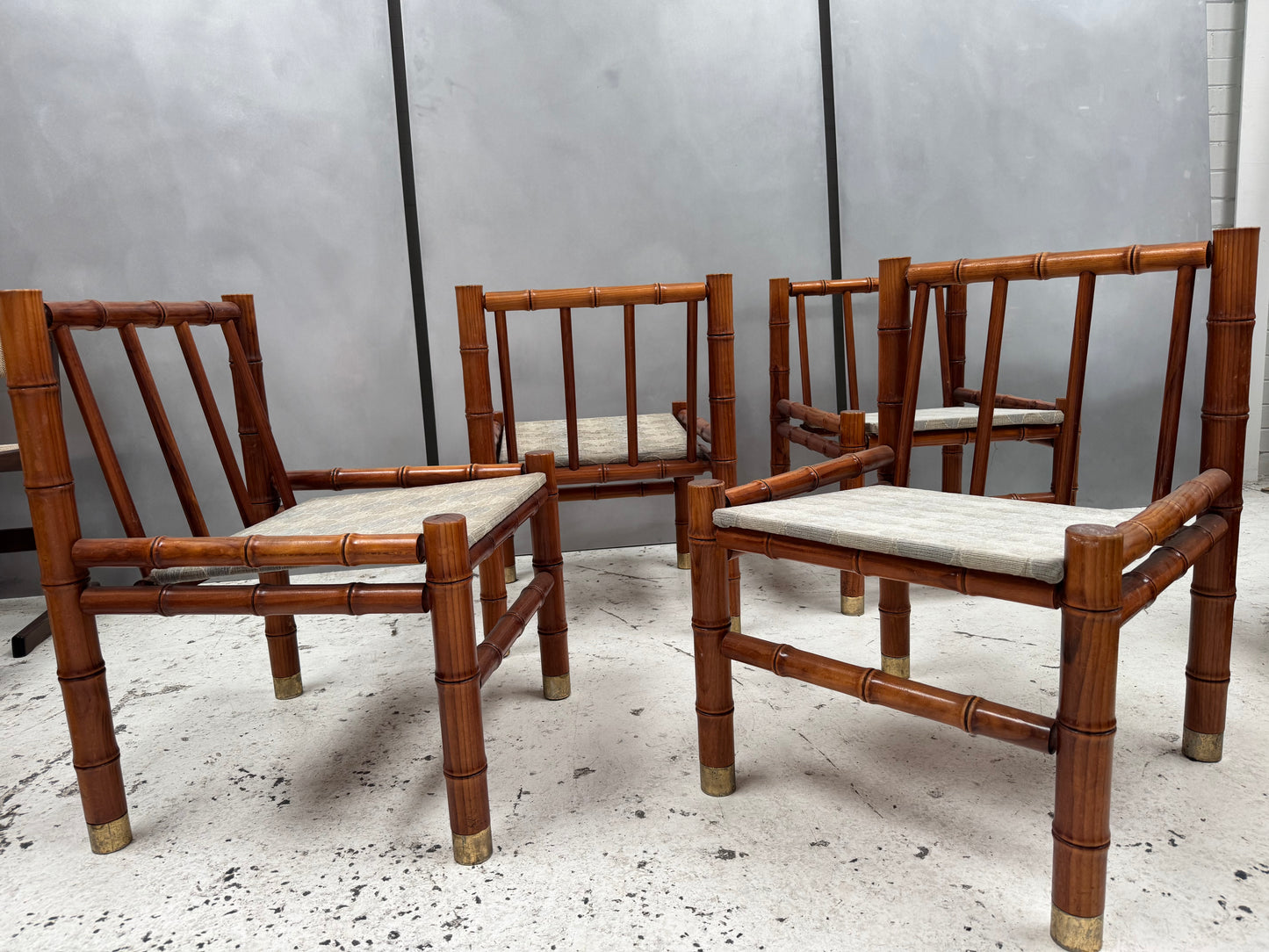 Vintage Bamboo Chairs - Set of 4