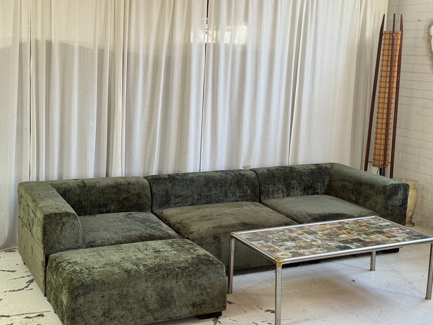 Bespoke Forest Green Modular Sofa