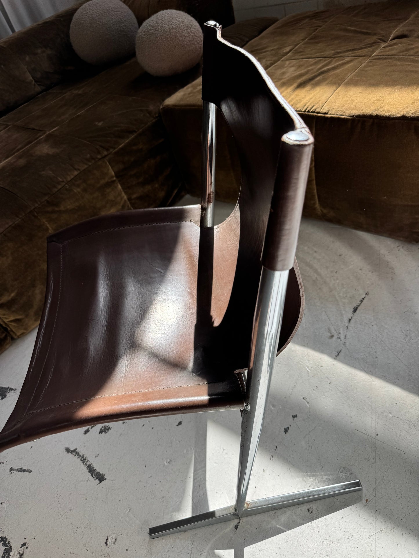W.D Wallace Leather Chairs - set of four