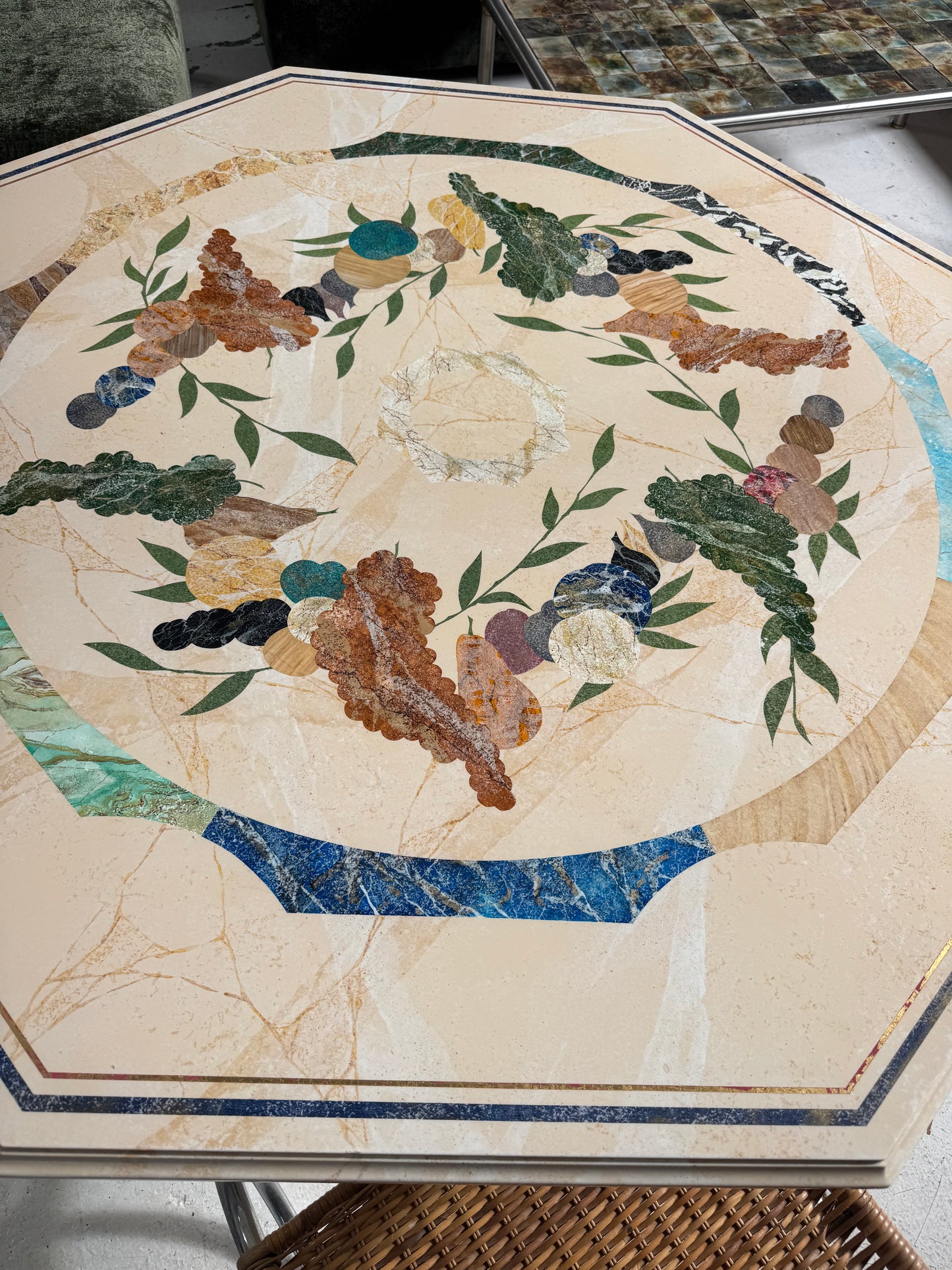 Vintage Patterned Dining Table