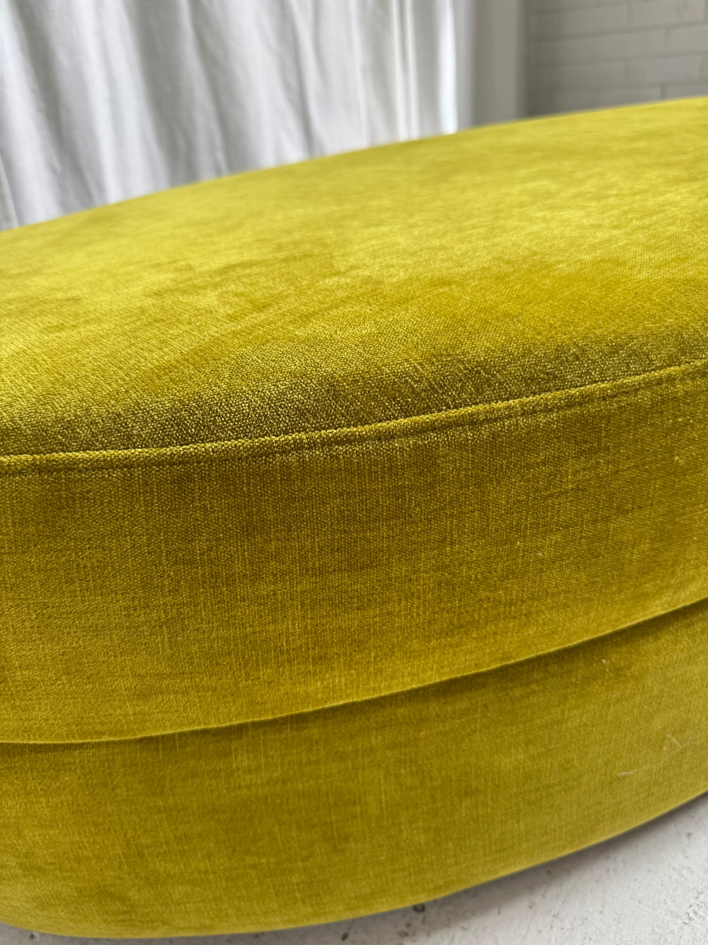 Bespoke Large Ottoman - Chatruese Velvet