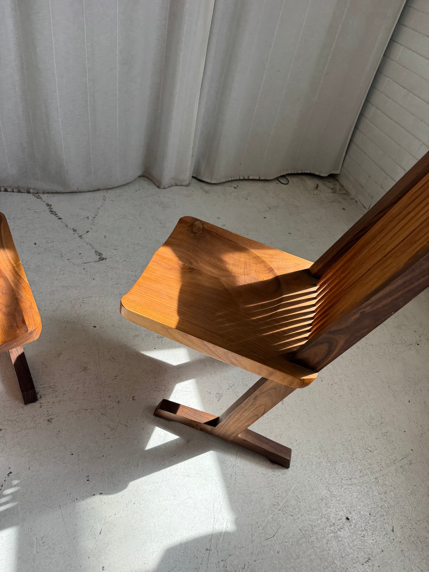 Handmade Wooden ‘Conoid’ Chairs
