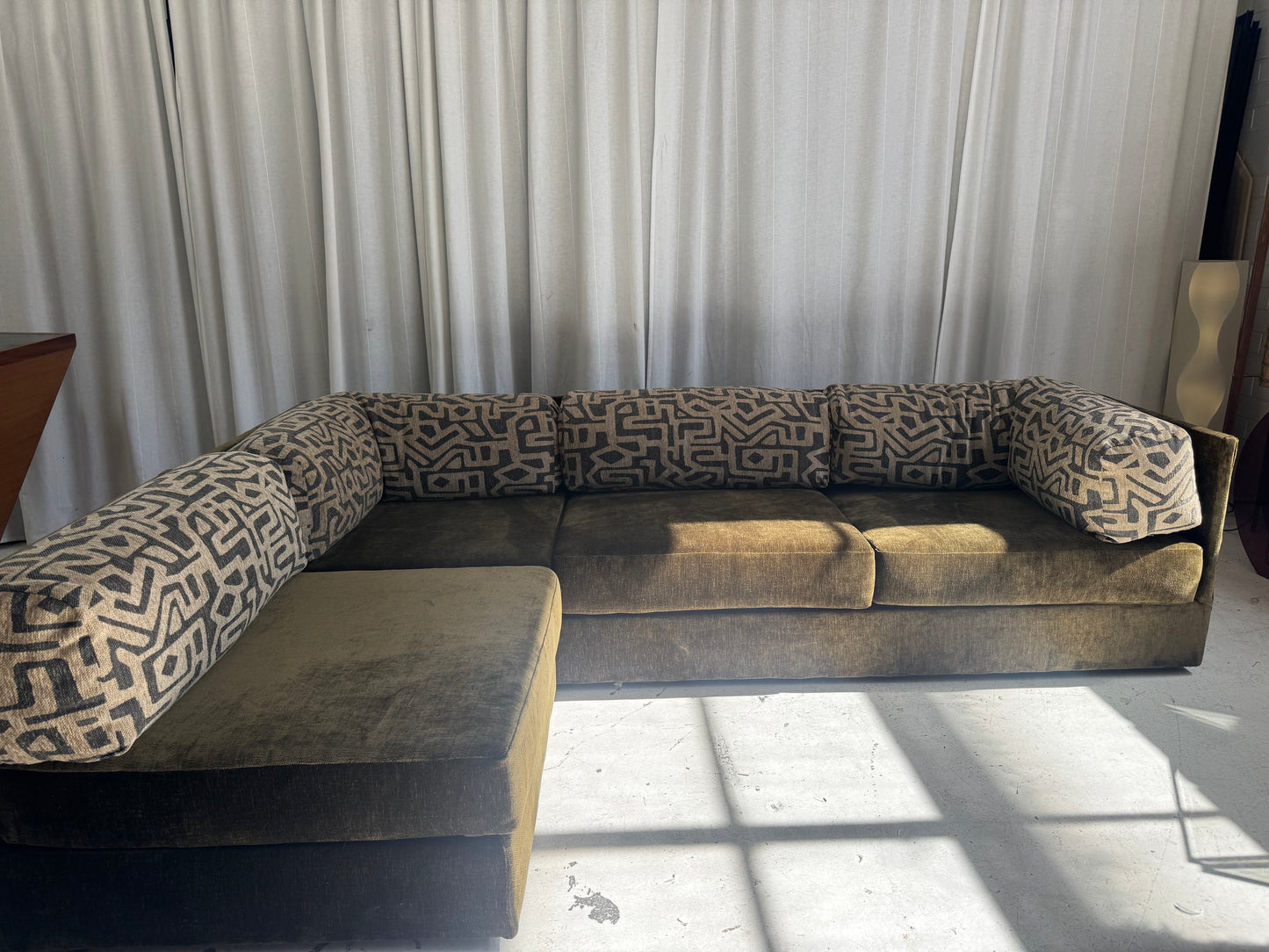 Restored Fler Modular Sofa Set - Bark Velvet