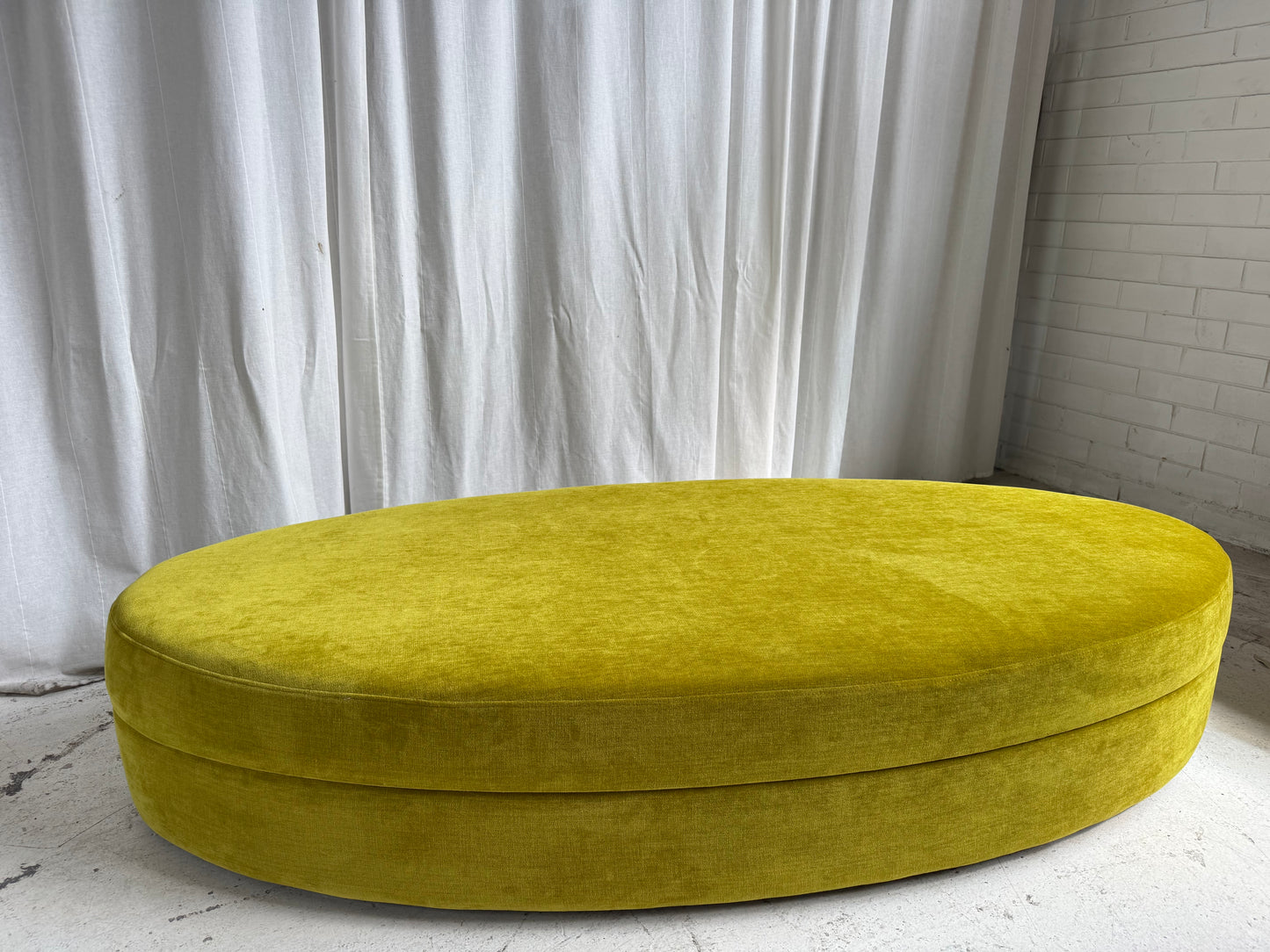 Bespoke Large Ottoman - Chatruese Velvet