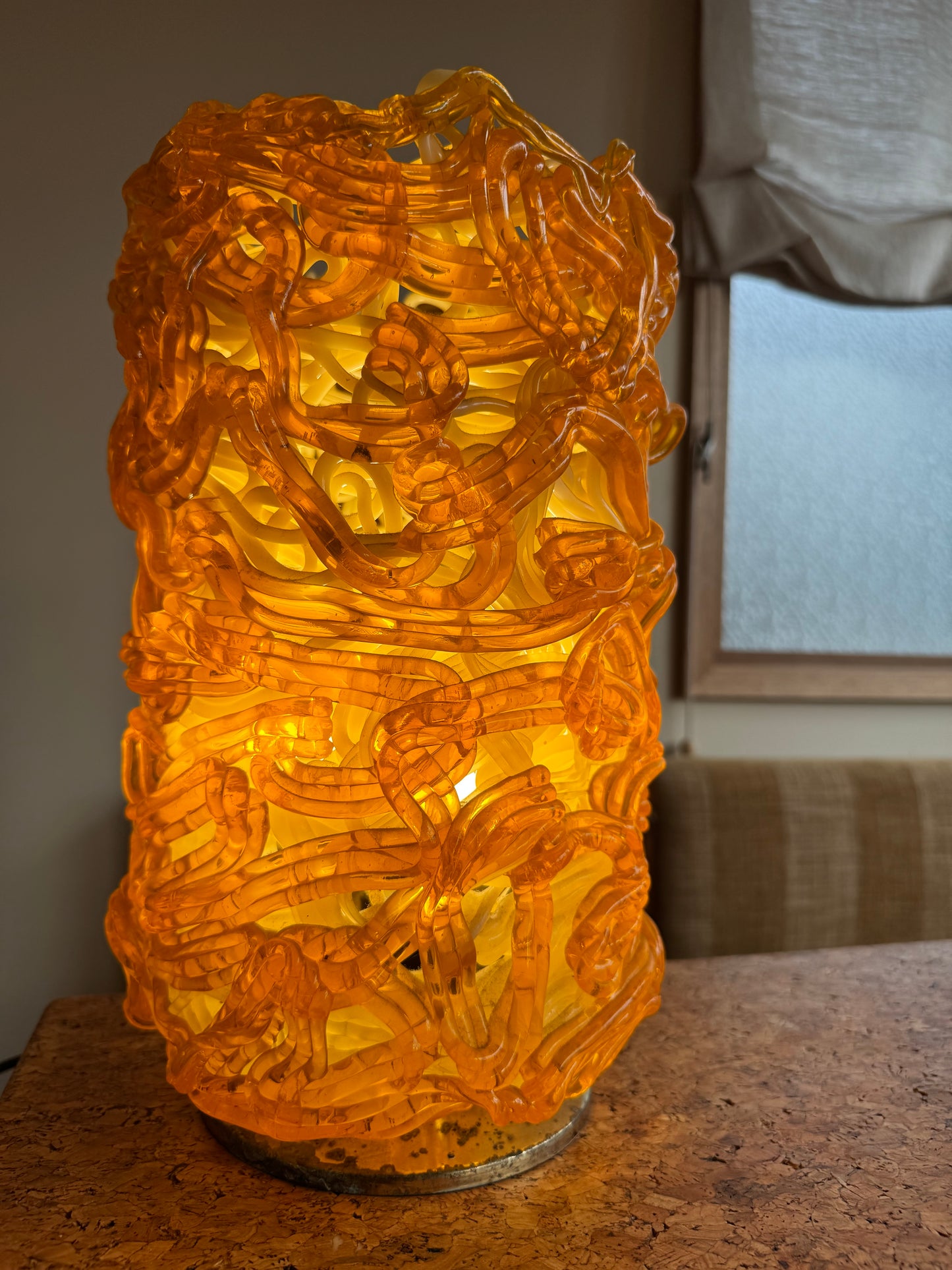 Vintage Lucite Spaghetti Lamp
