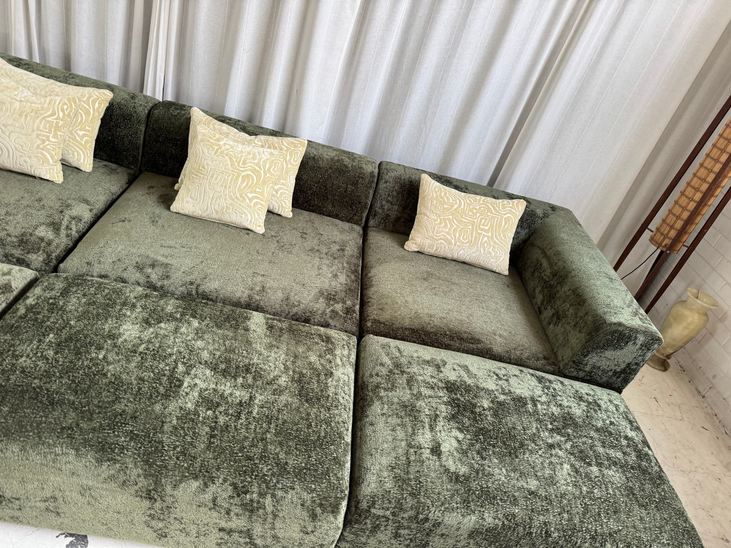 Bespoke Forest Green Modular Sofa
