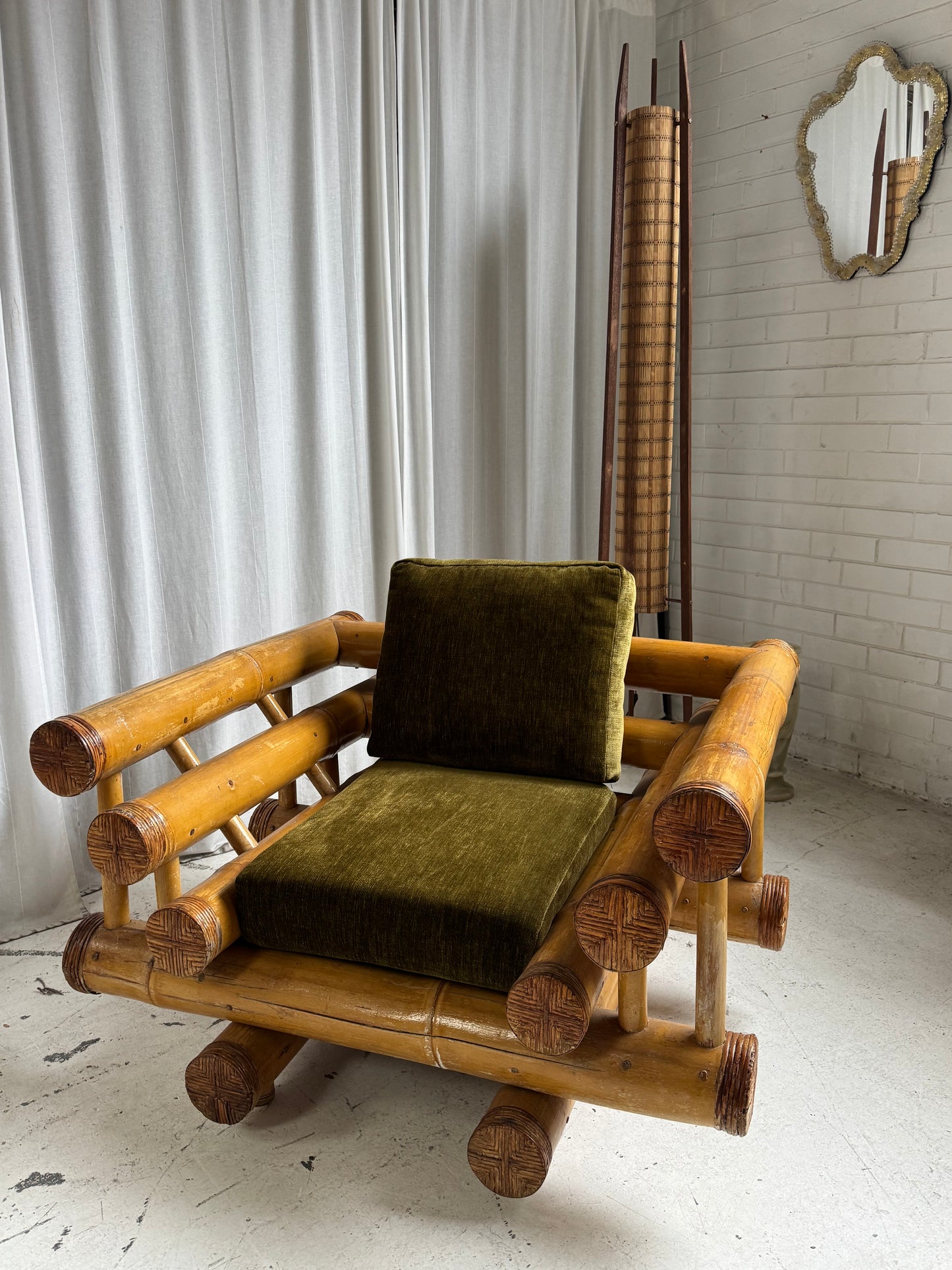 Vintage Jumbo Bamboo Sofa