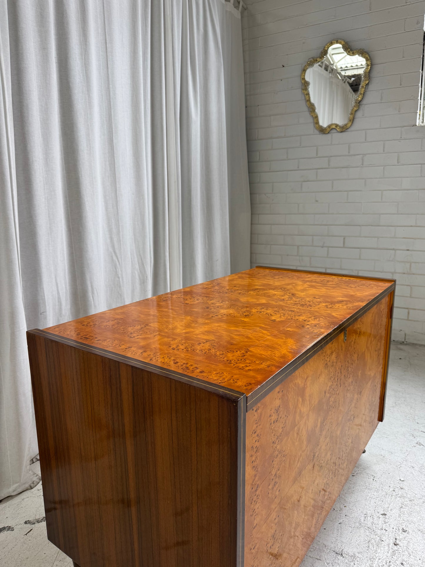 Vintage Burl Wood Chest