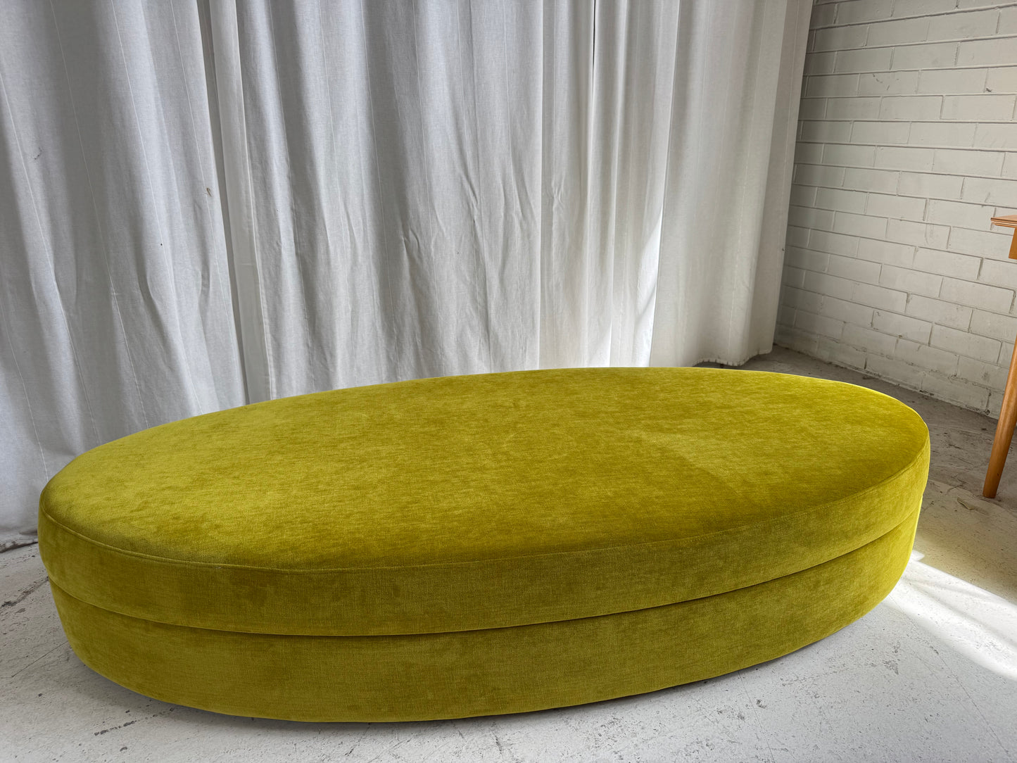 Bespoke Large Ottoman - Chatruese Velvet
