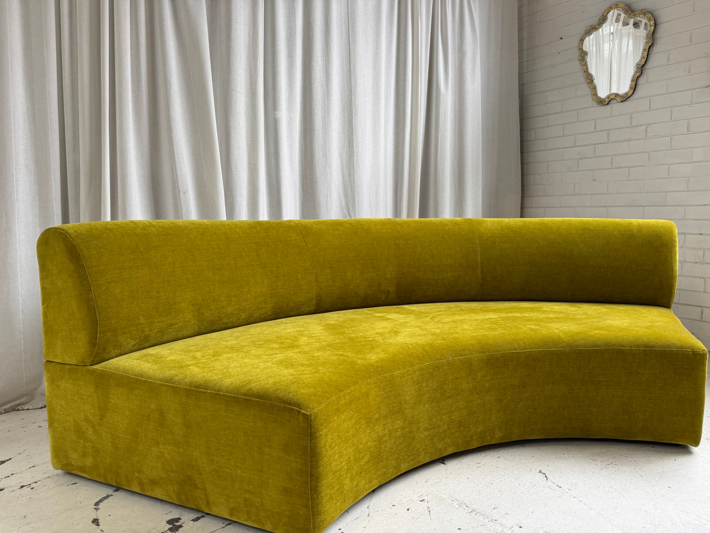 Bespoke Curved Sofa - Chatruese Velvet