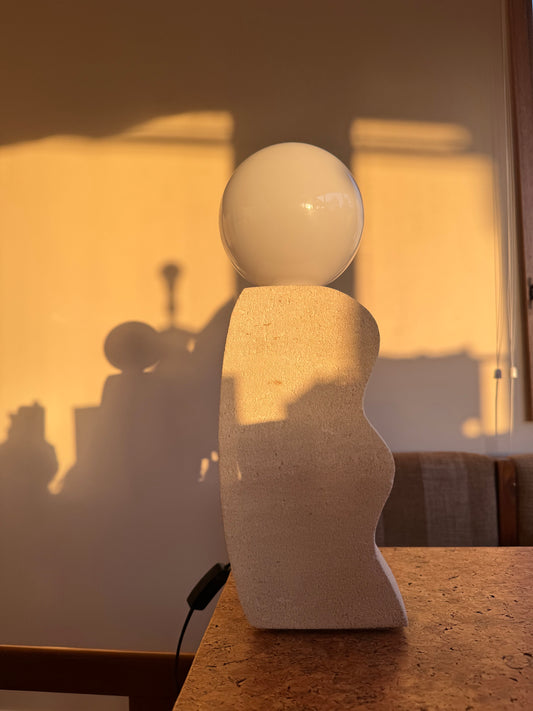 Hand Crafted Limestone Lamp