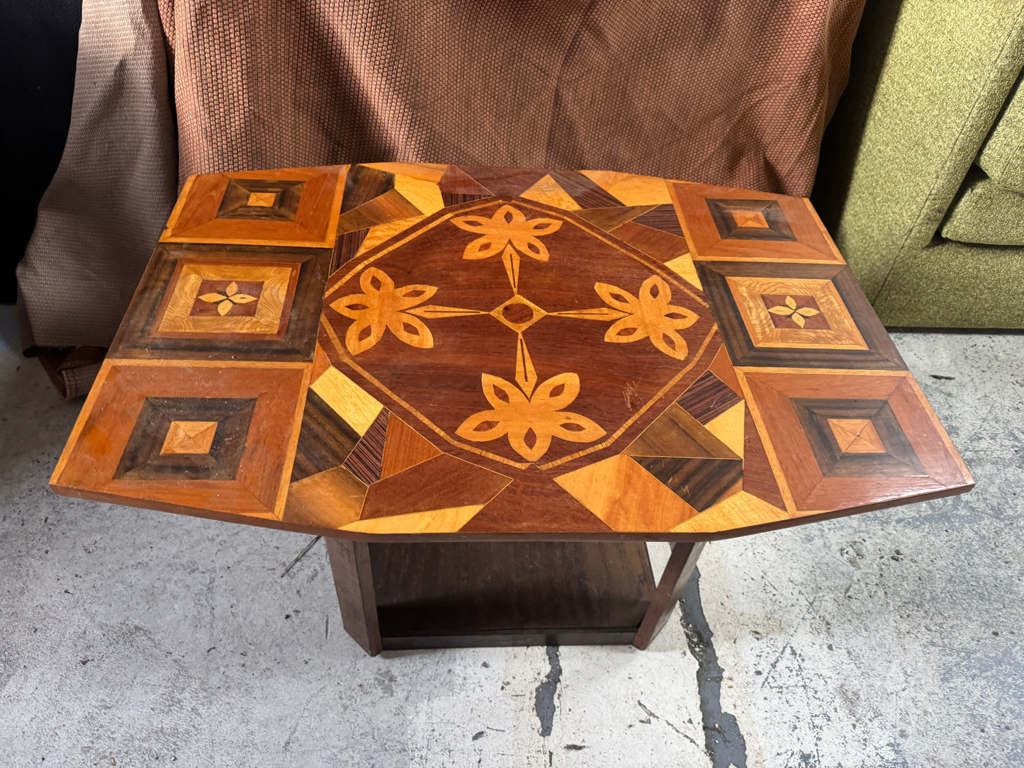 Parquetry / Marquetry Wooden Coffee Table
