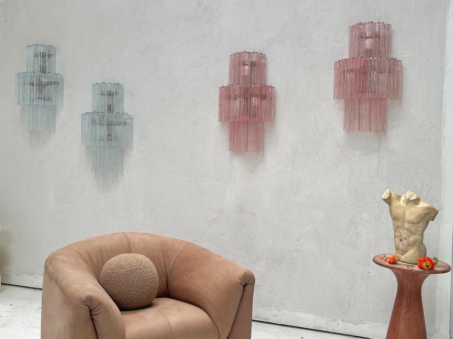 Tronchi Venini Murano Glass Sconce