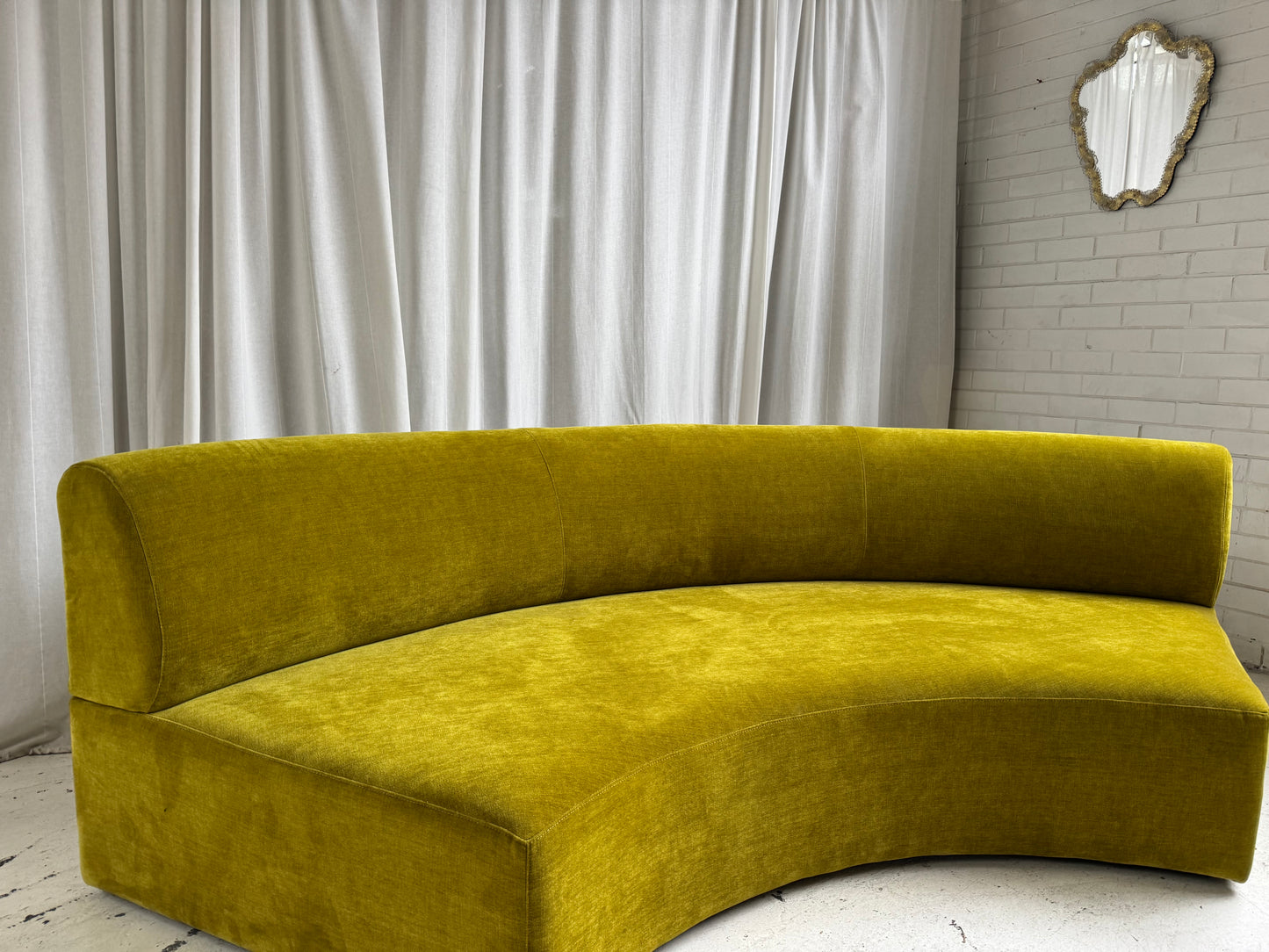 Bespoke Curved Sofa - Chatruese Velvet