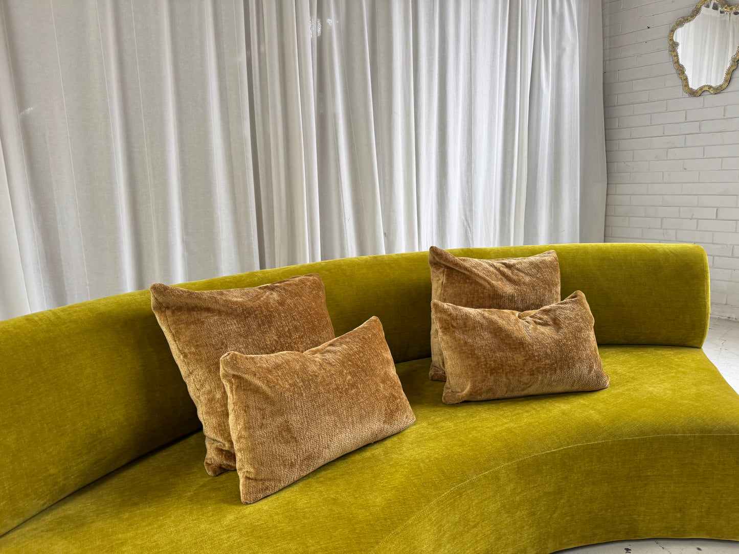 Bespoke Curved Sofa - Chatruese Velvet