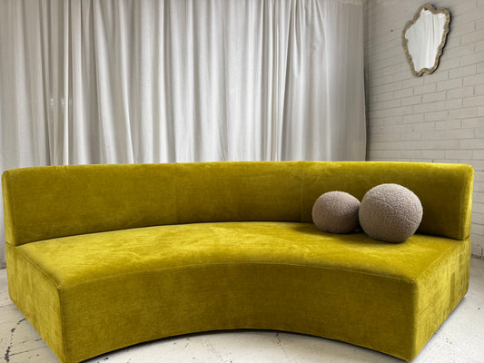 Bespoke Curved Sofa - Chatruese Velvet