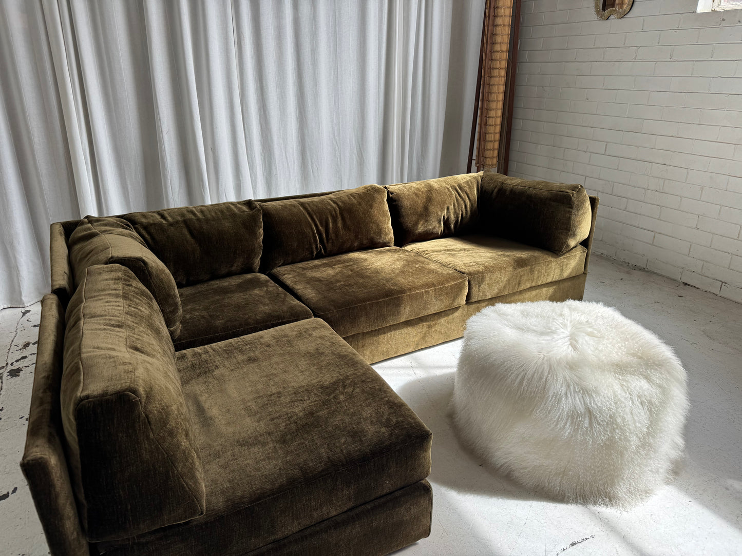 Restored Fler Modular Sofa Set - Bark Velvet