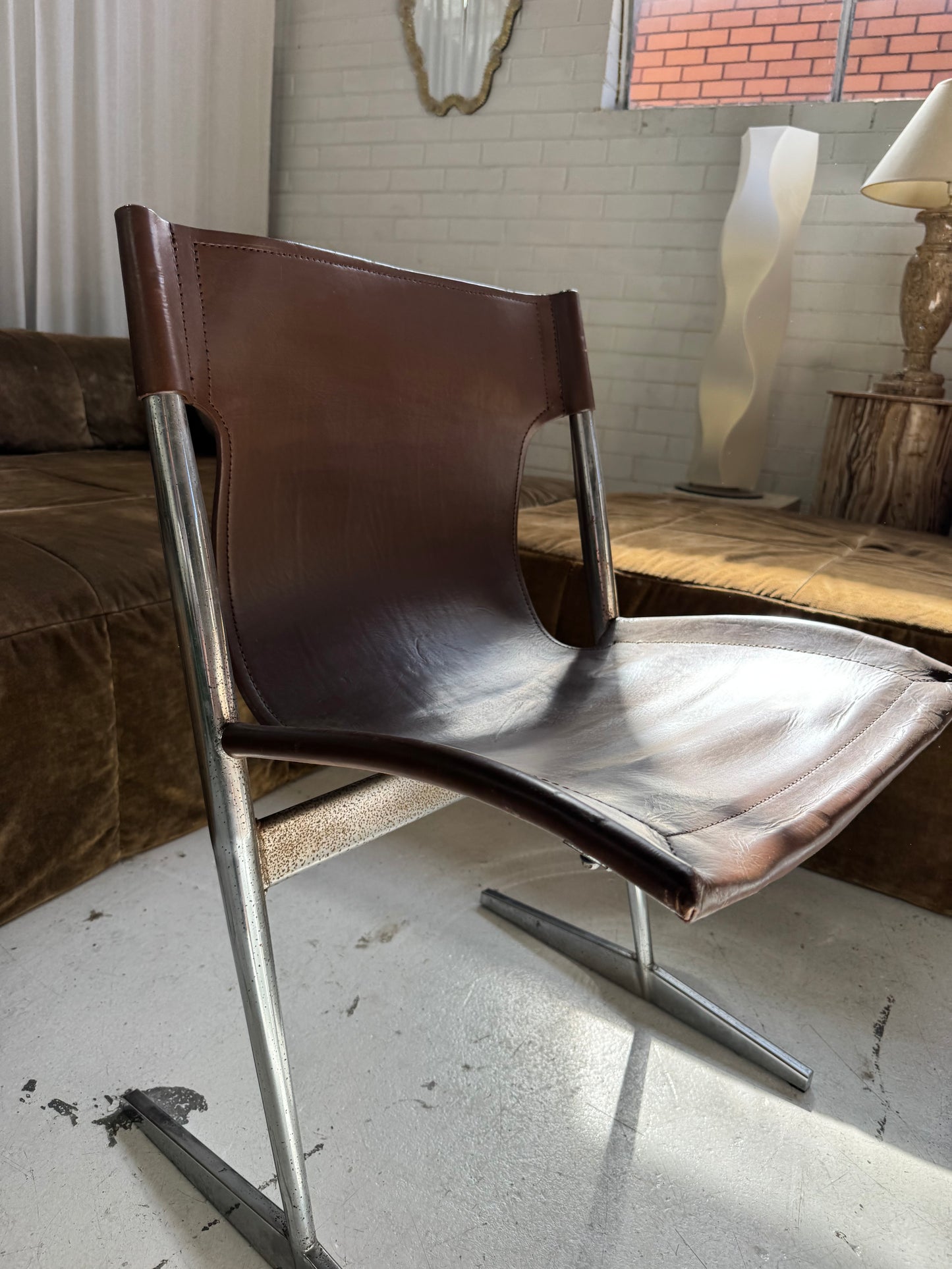 W.D Wallace Leather Chairs - set of four