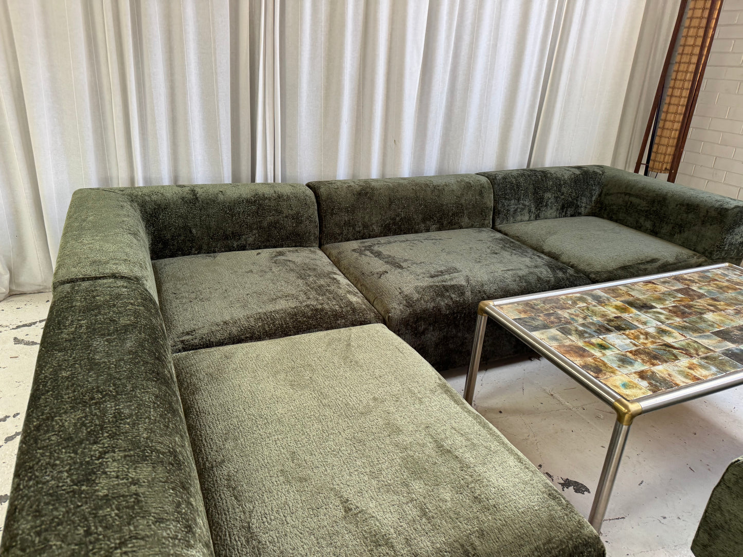 Bespoke Forest Green Modular Sofa