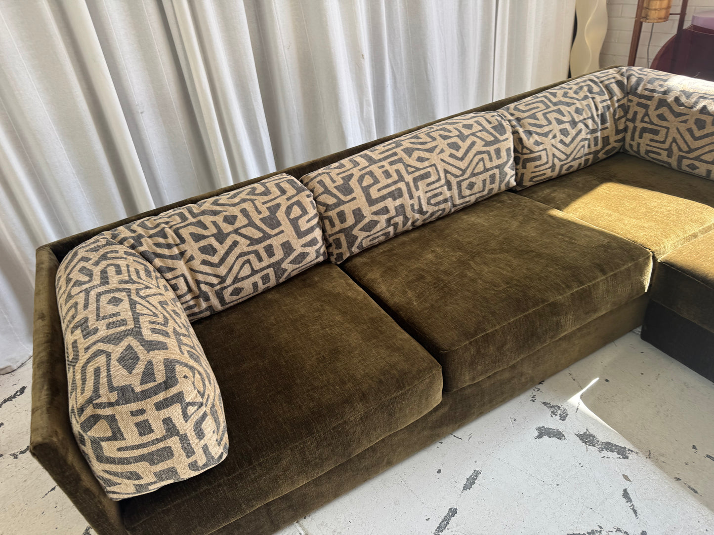 Restored Fler Modular Sofa Set - Bark Velvet